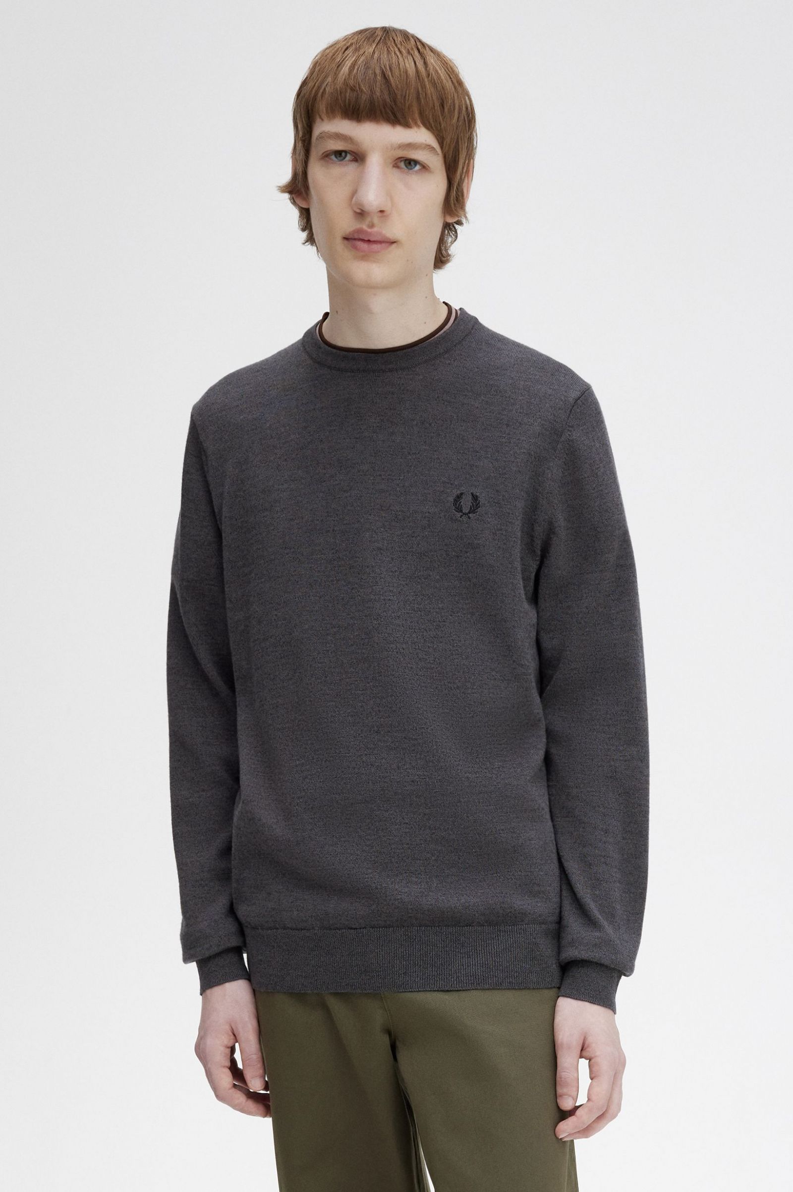 Classic Crew Neck Jumper Dark Grey Marl 7038320
