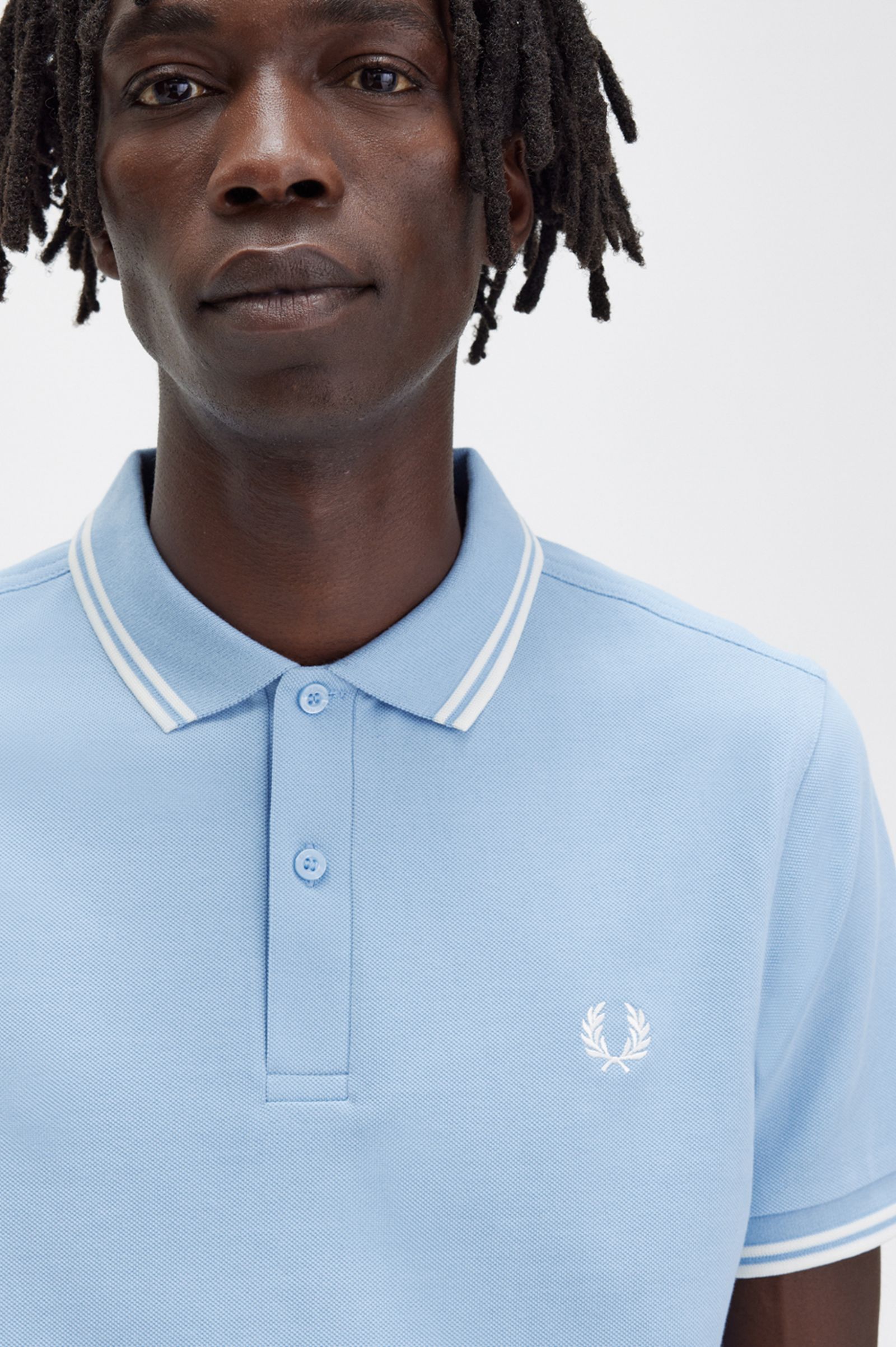 The Fred Perry ShirtM3600 Sky Blue / Snow White / Snow White 7039022