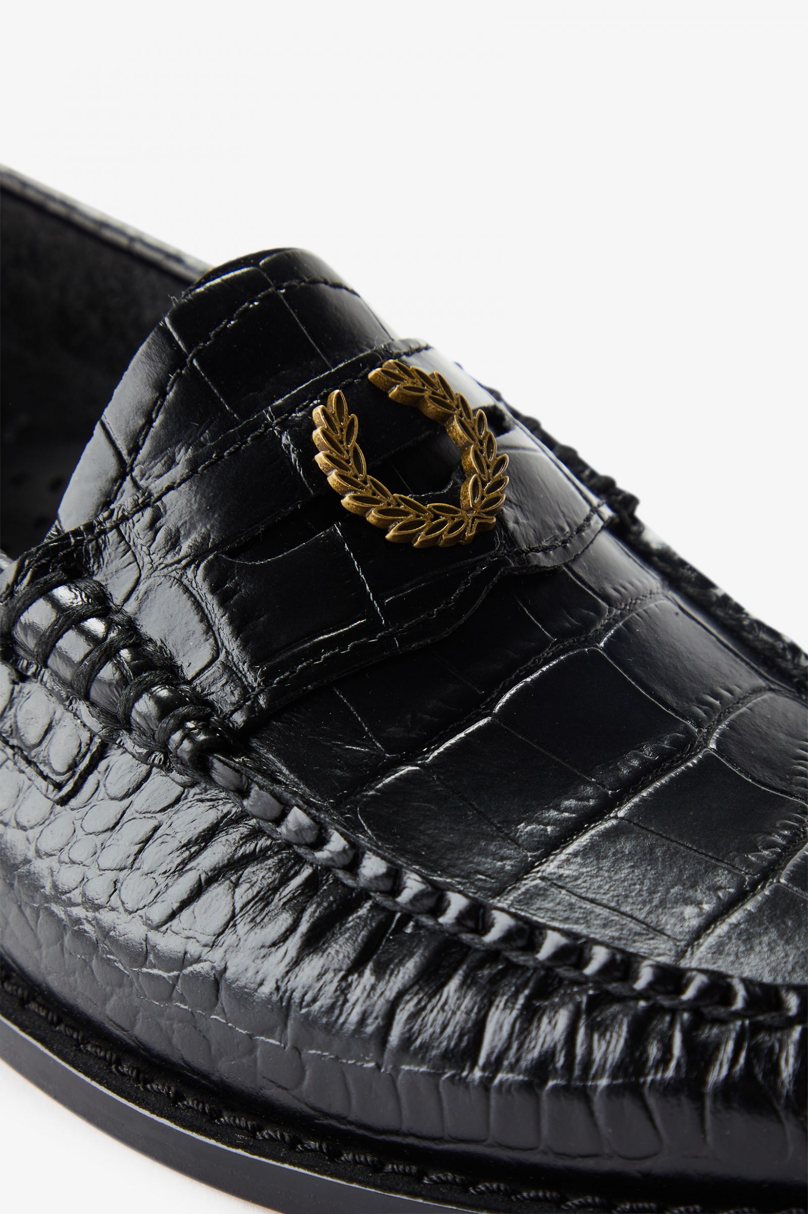 Amy Winehouse FoundationEmbossed Leather Penny Loafer Black 7037979