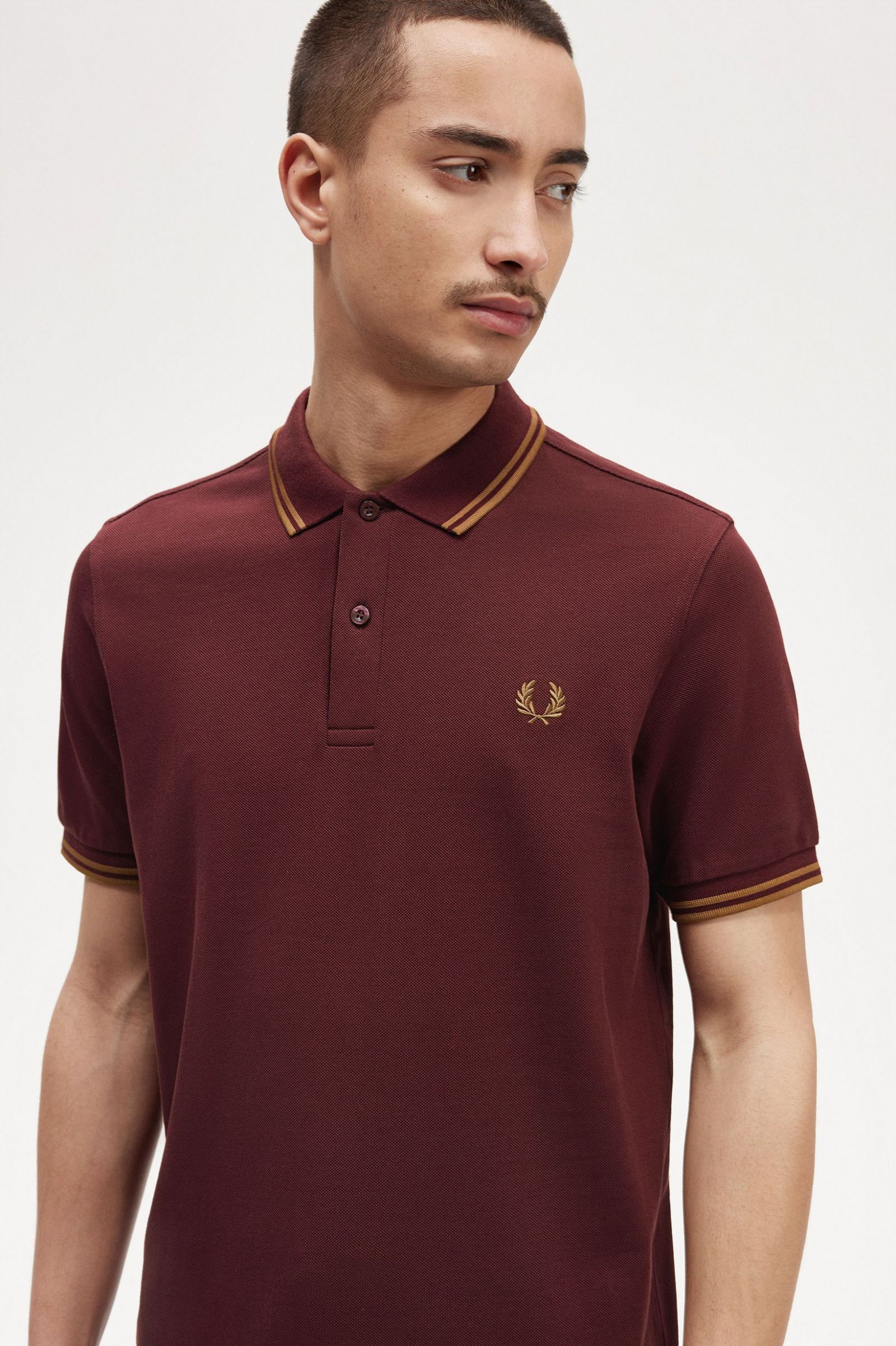 The Fred Perry ShirtM3600 Oxblood / Shaded Stone / Shaded Stone 7038504
