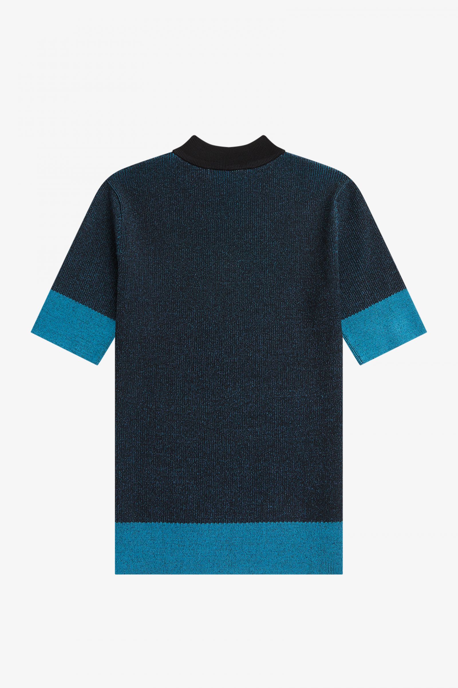 Contrast Rib Short Sleeve Jumper Black 7039315
