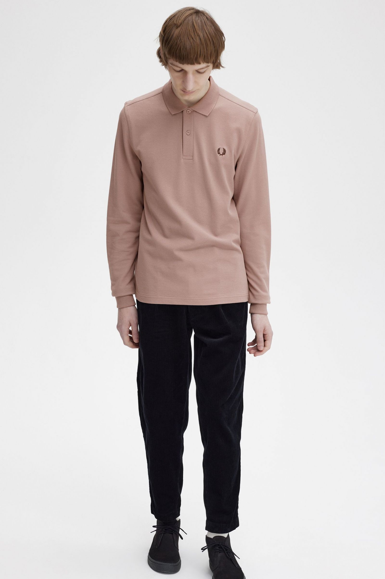 The Fred Perry ShirtM6006 Dark Pink / Burnt Tobacco 7038608