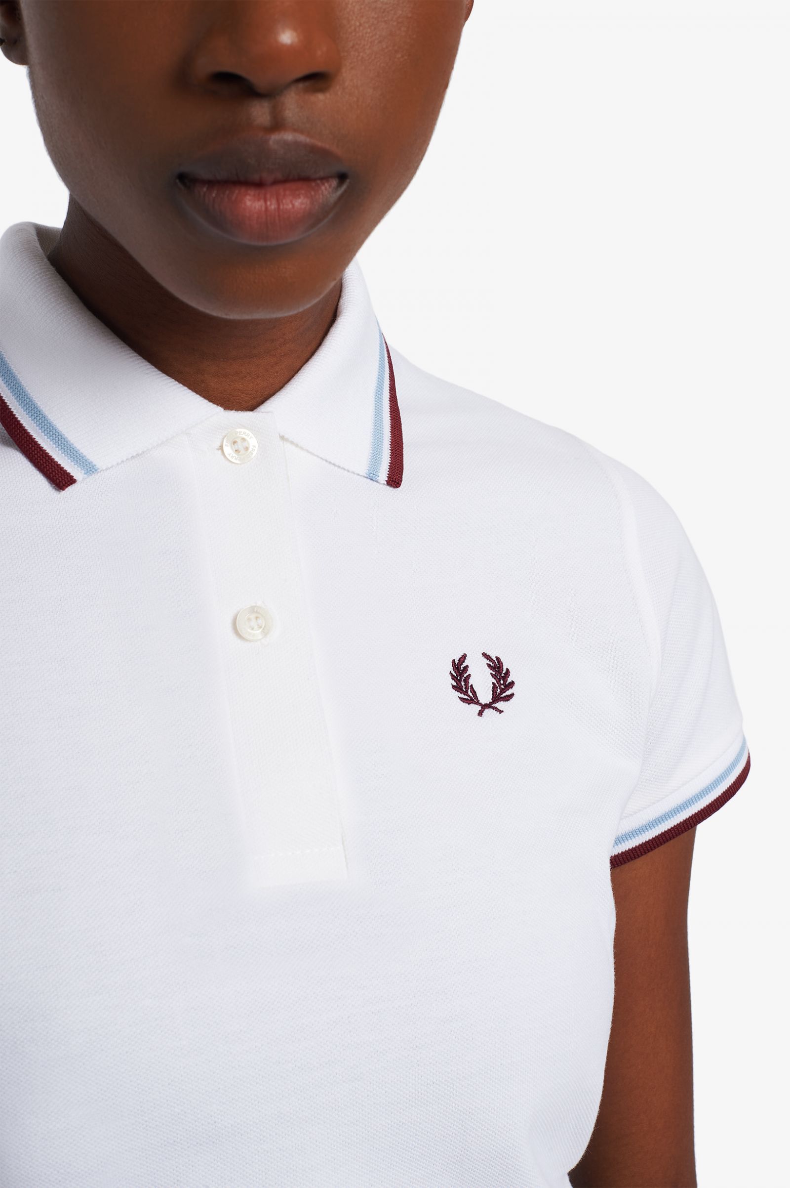 The Fred Perry ShirtG12 White / Ice / Maroon 7039454