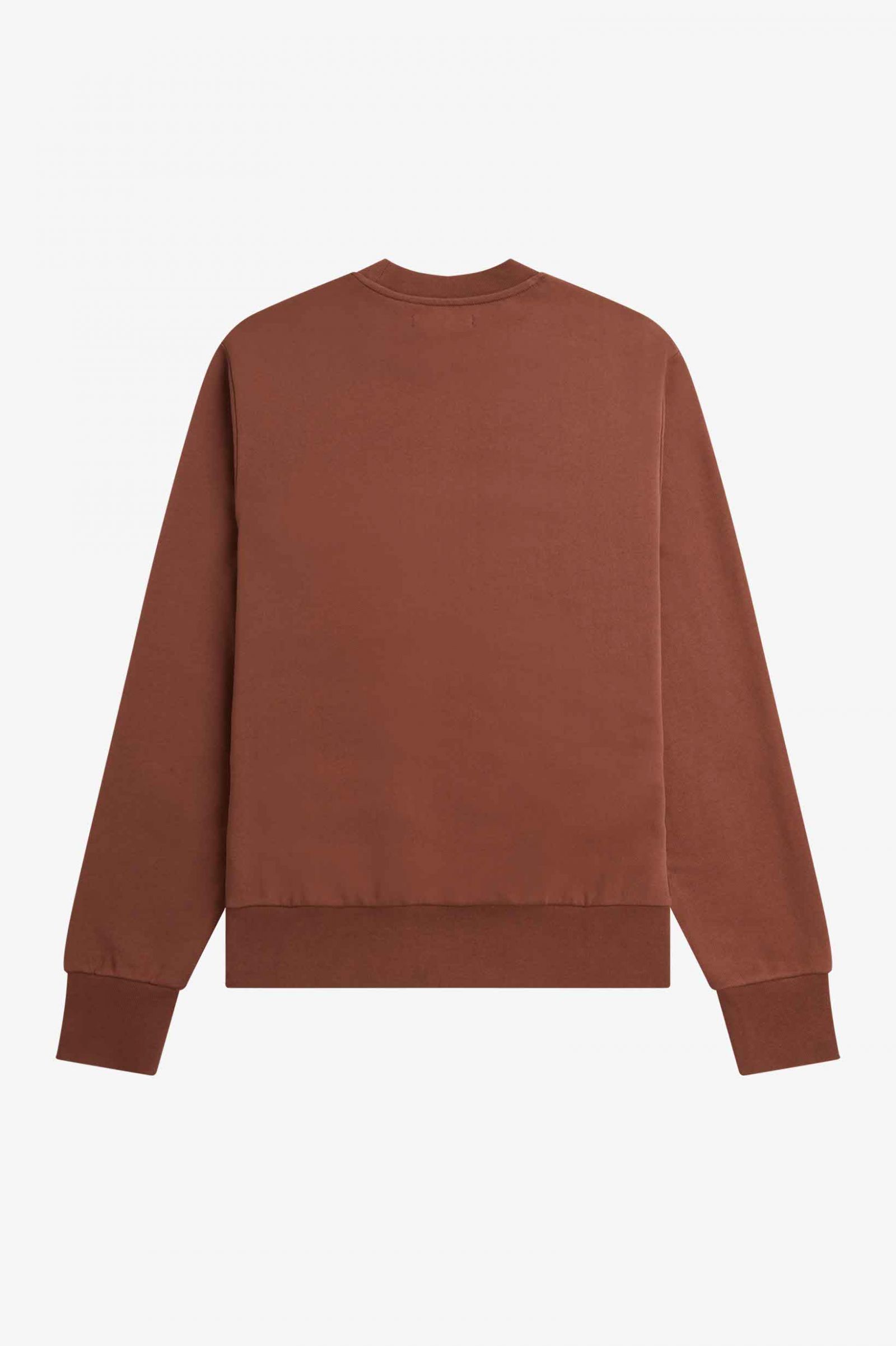 Badge Detail Crew Neck Sweatshirt Whisky Brown 7038872
