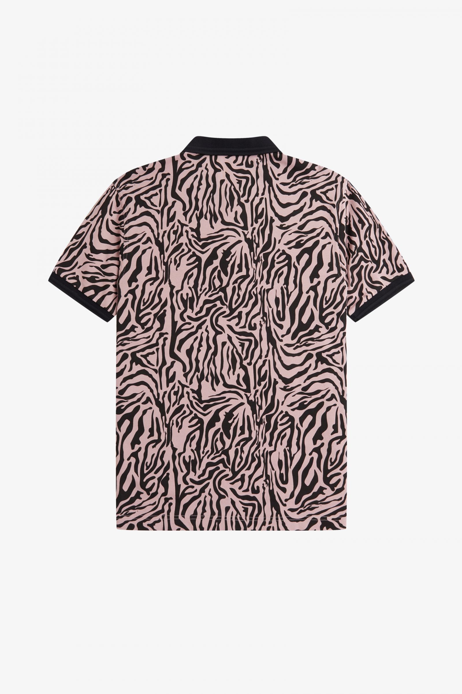 Zebra Print Fred Perry Shirt Dusty Rose Pink 7038603