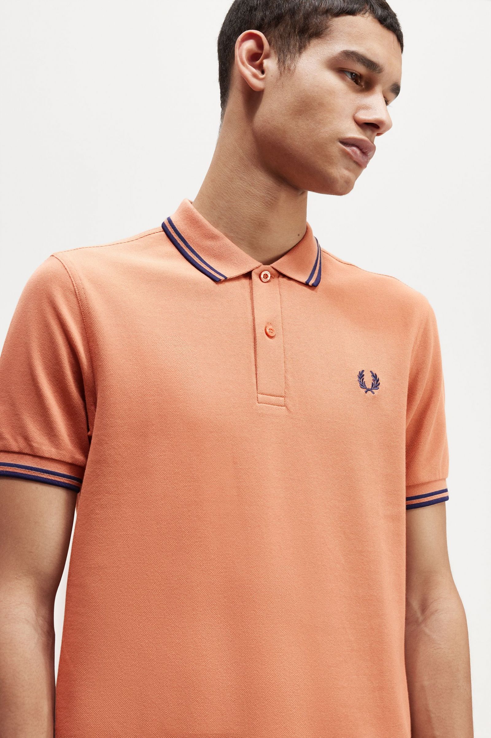 The Fred Perry ShirtM3600 Light Rust / French Navy / French Navy 7038582
