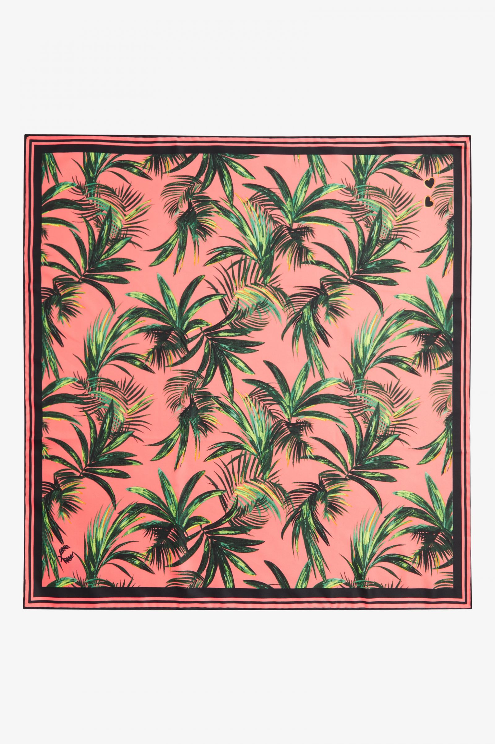 Amy Winehouse FoundationPalm Print Scarf Coral Heat 7039216