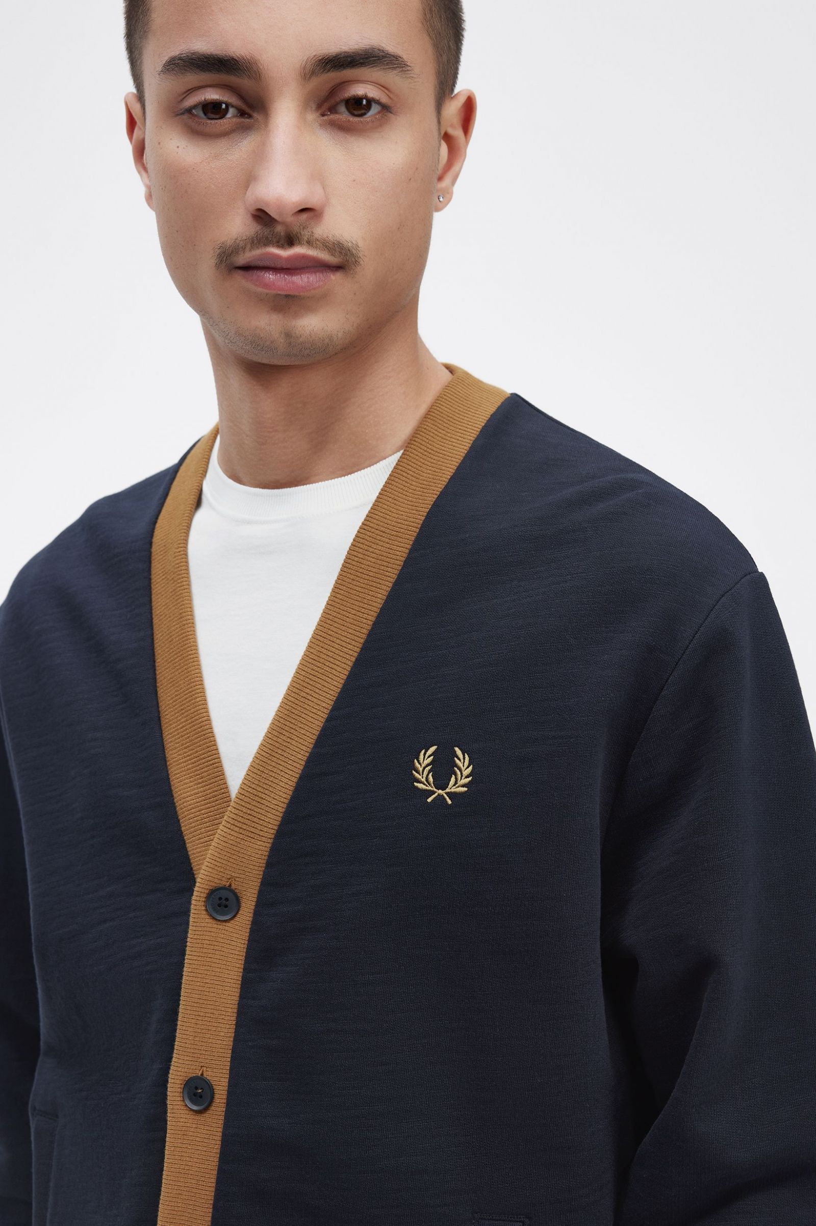 Button Through Sweatshirt Navy 7038856