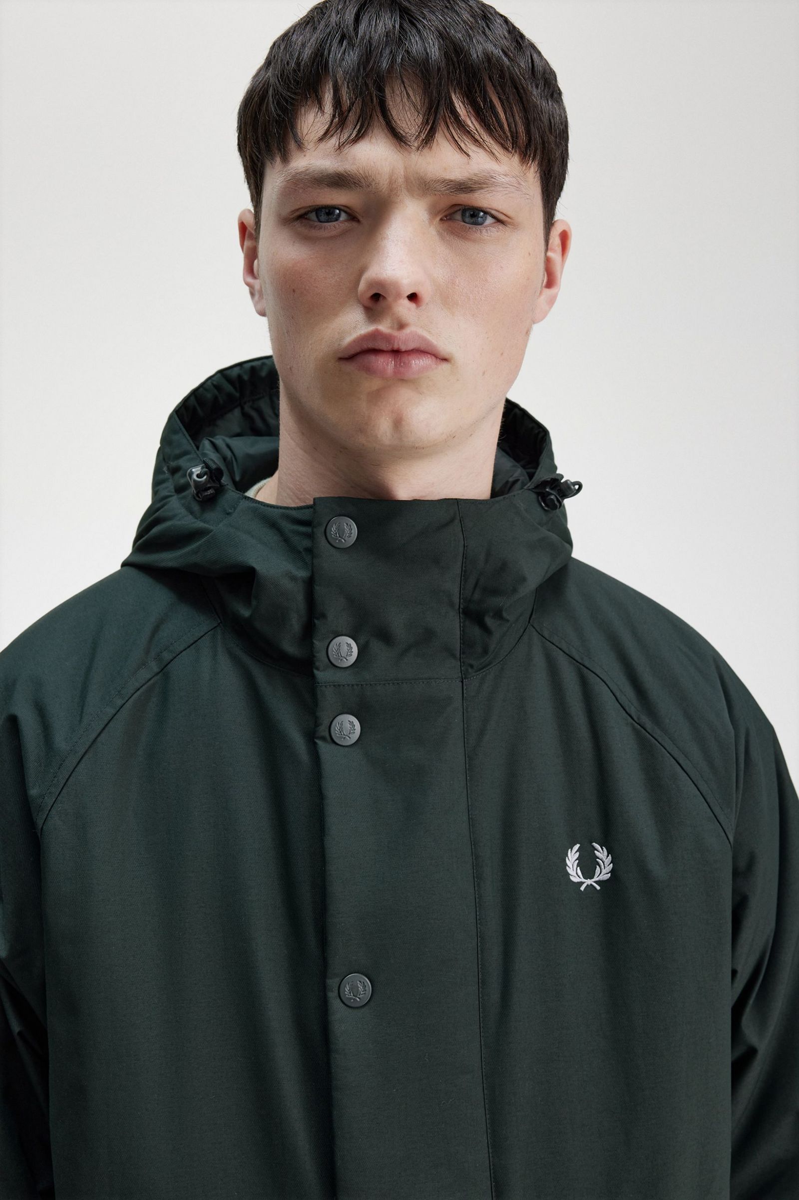 Padded Zip Through Jacket Night Green 7038273