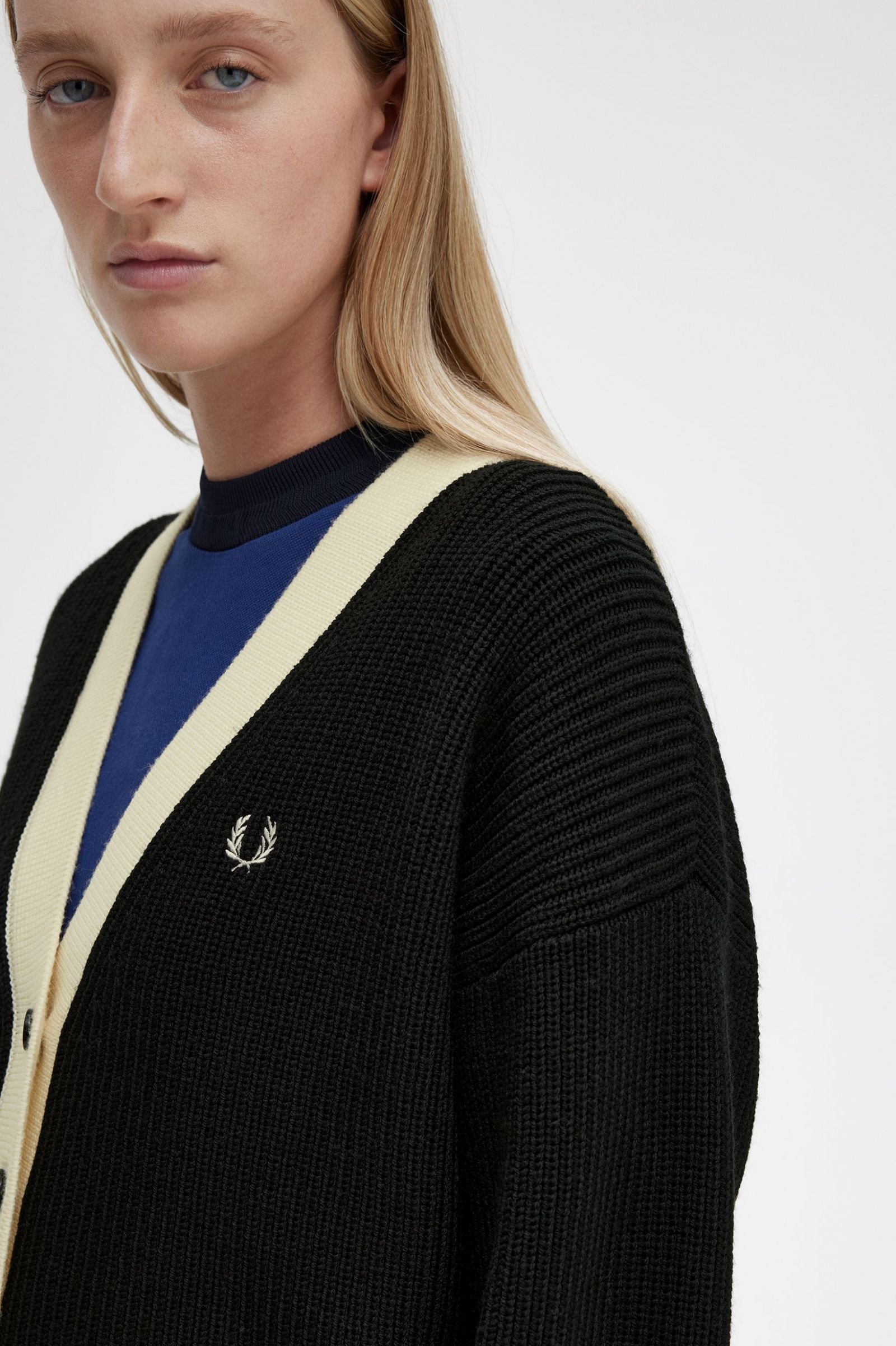Button-Through Cardigan Black 7039372