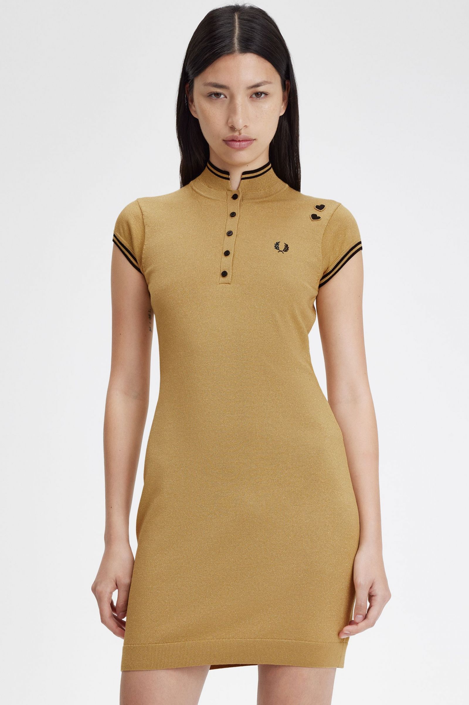 Amy Winehouse FoundationMetallic Knitted Dress 1964 Gold 7039382