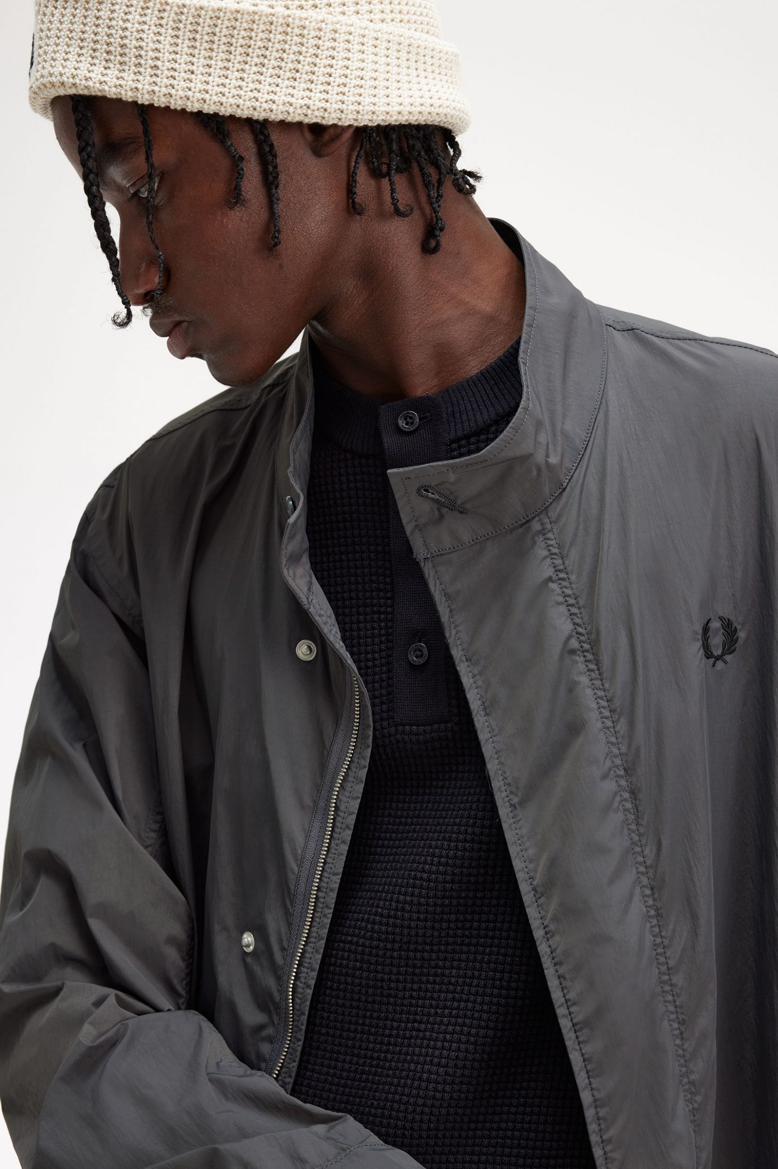 Straight Hem Parka Gunmetal 7038266