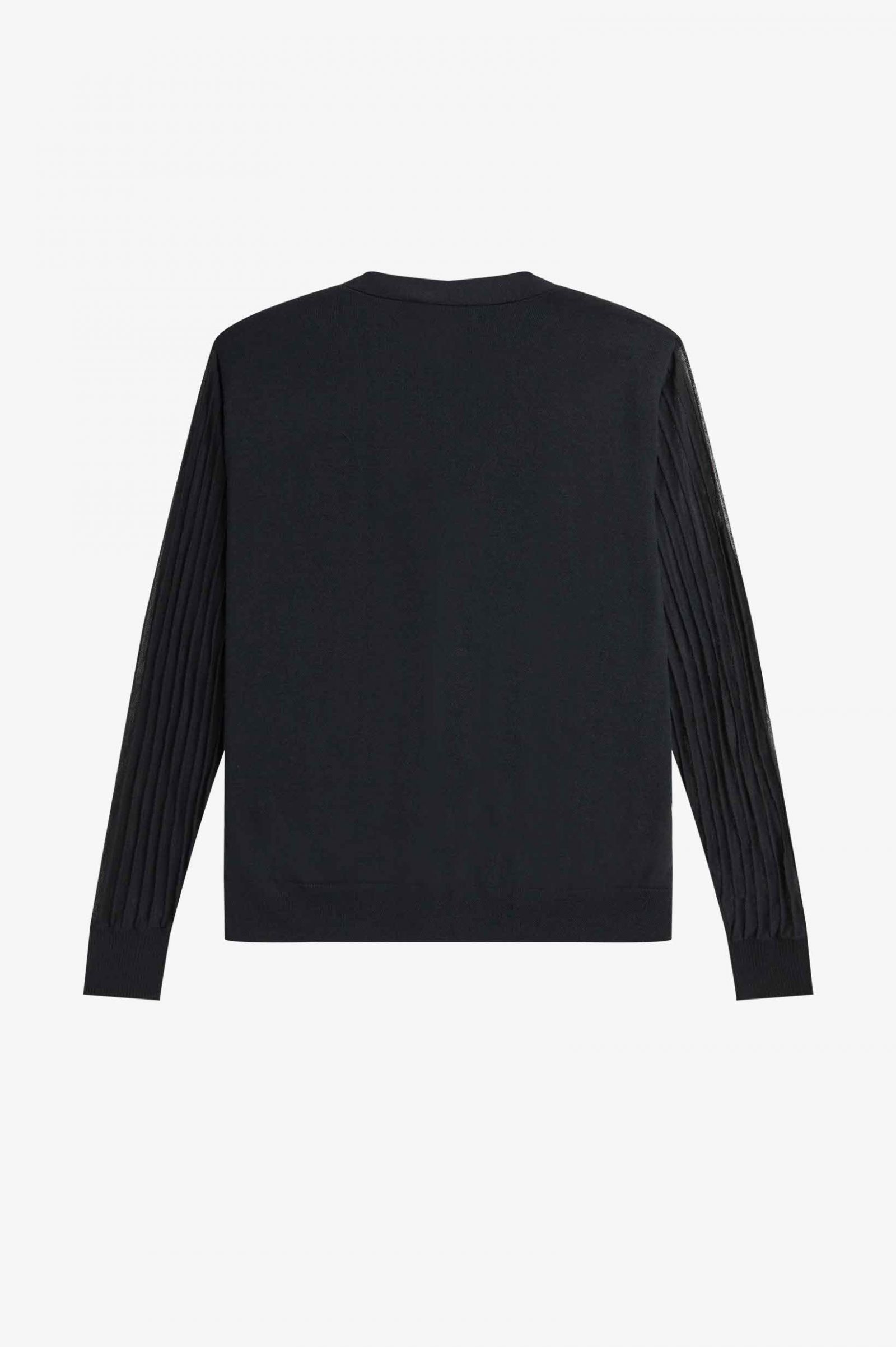 Sheer Sleeve Cardigan Black 7039339
