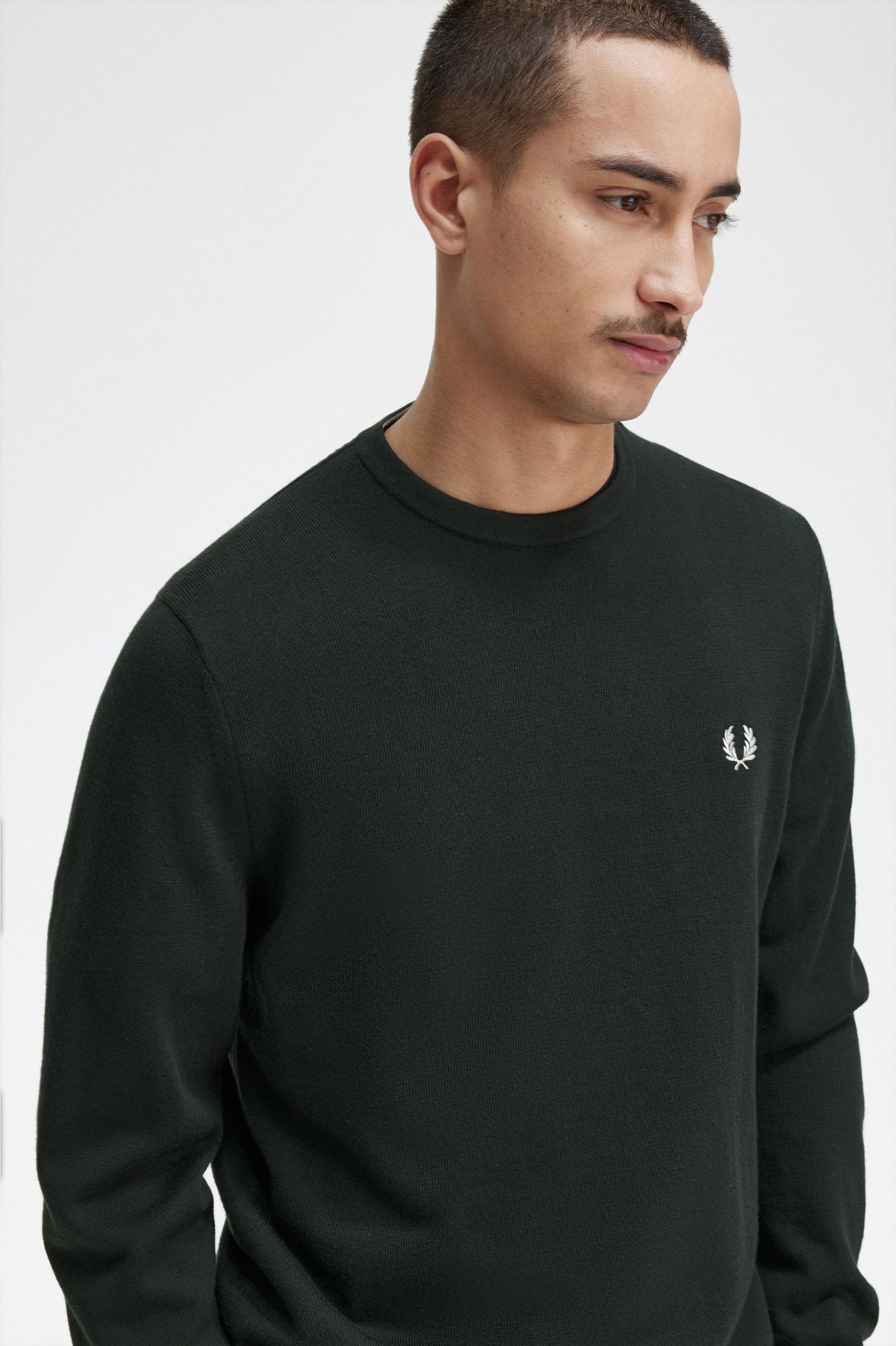 Classic Crew Neck Jumper Night Green 7038659