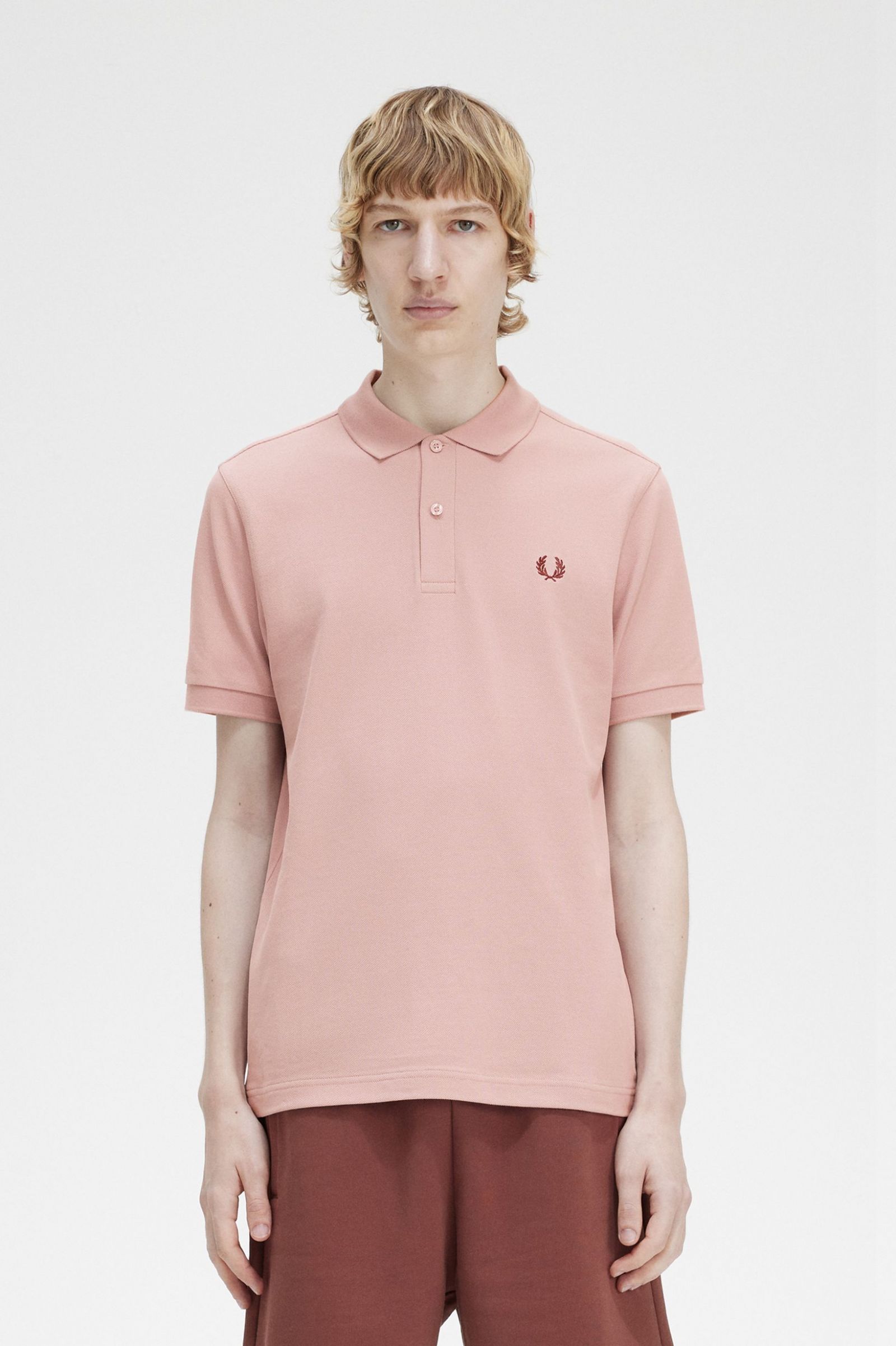 The Fred Perry ShirtM6000 Dusty Rose Pink / Oxblood 7039106