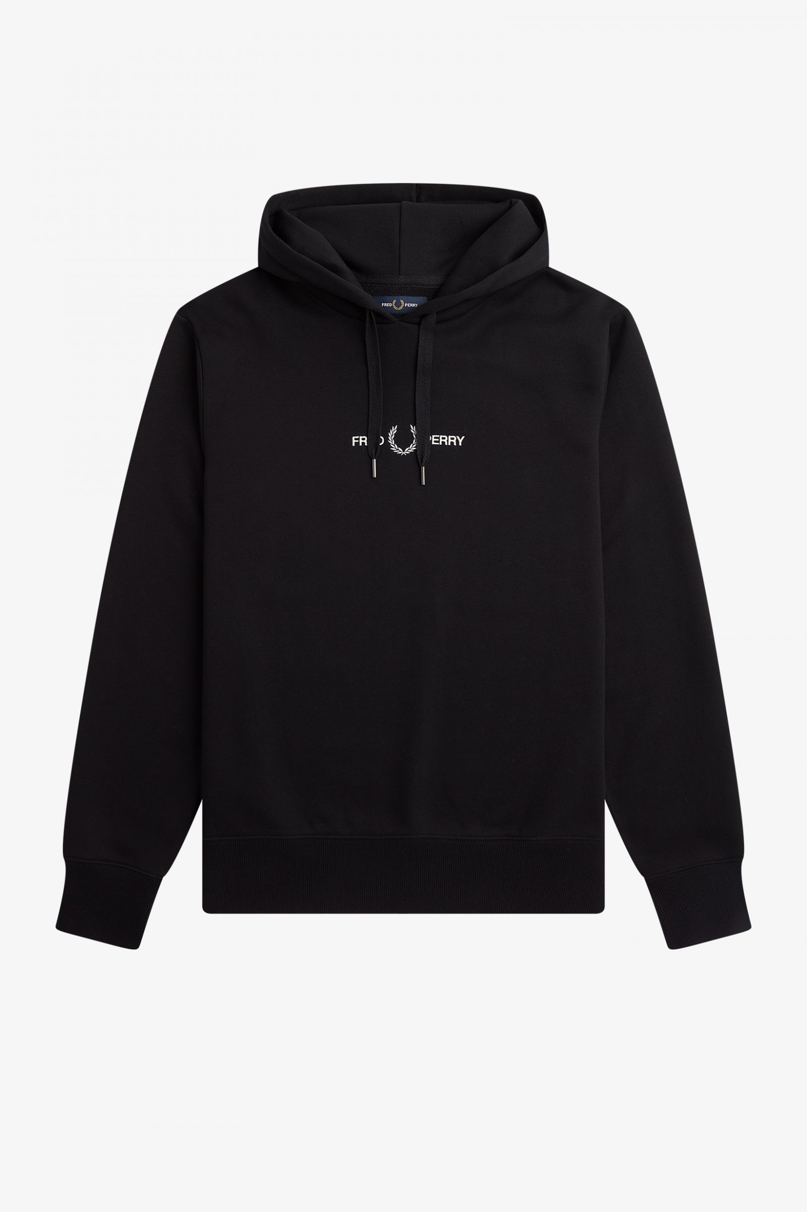 Embroidered Hooded Sweatshirt Black 7038847