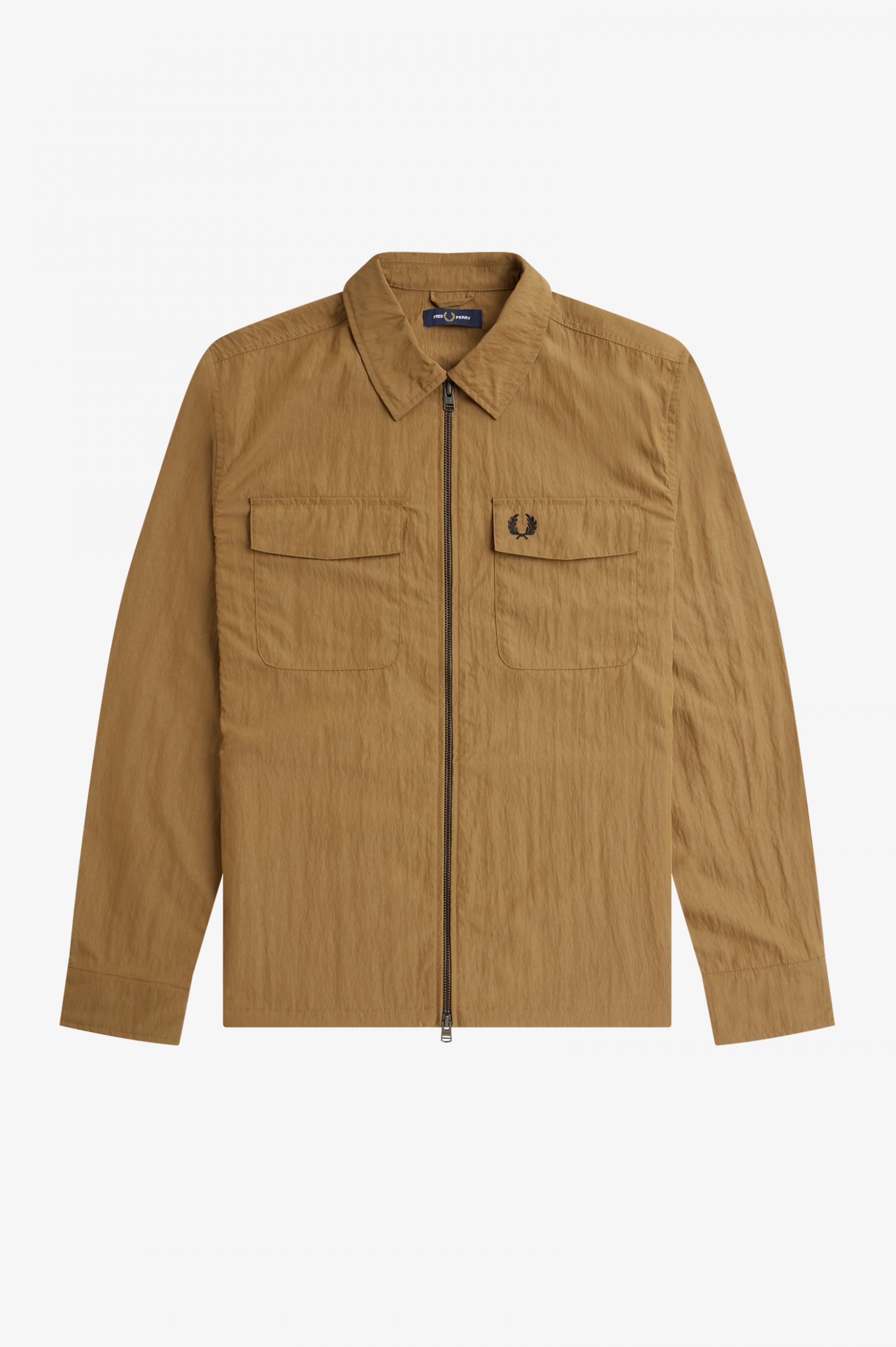 Lightweight Zip-Through Overshirt Shaded Stone 7038487