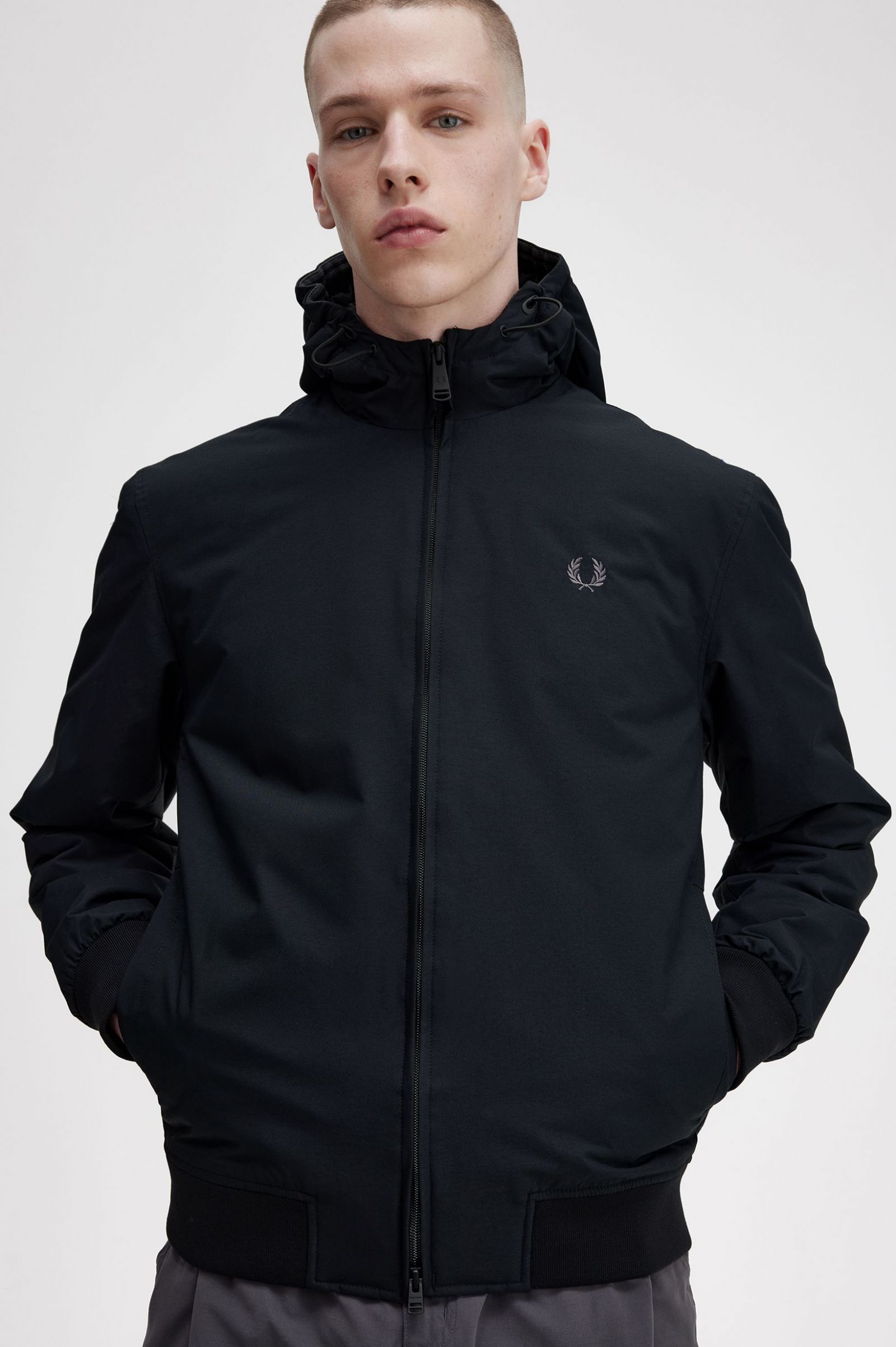 Padded Hooded Brentham Jacket Black / Gunmetal 7038361
