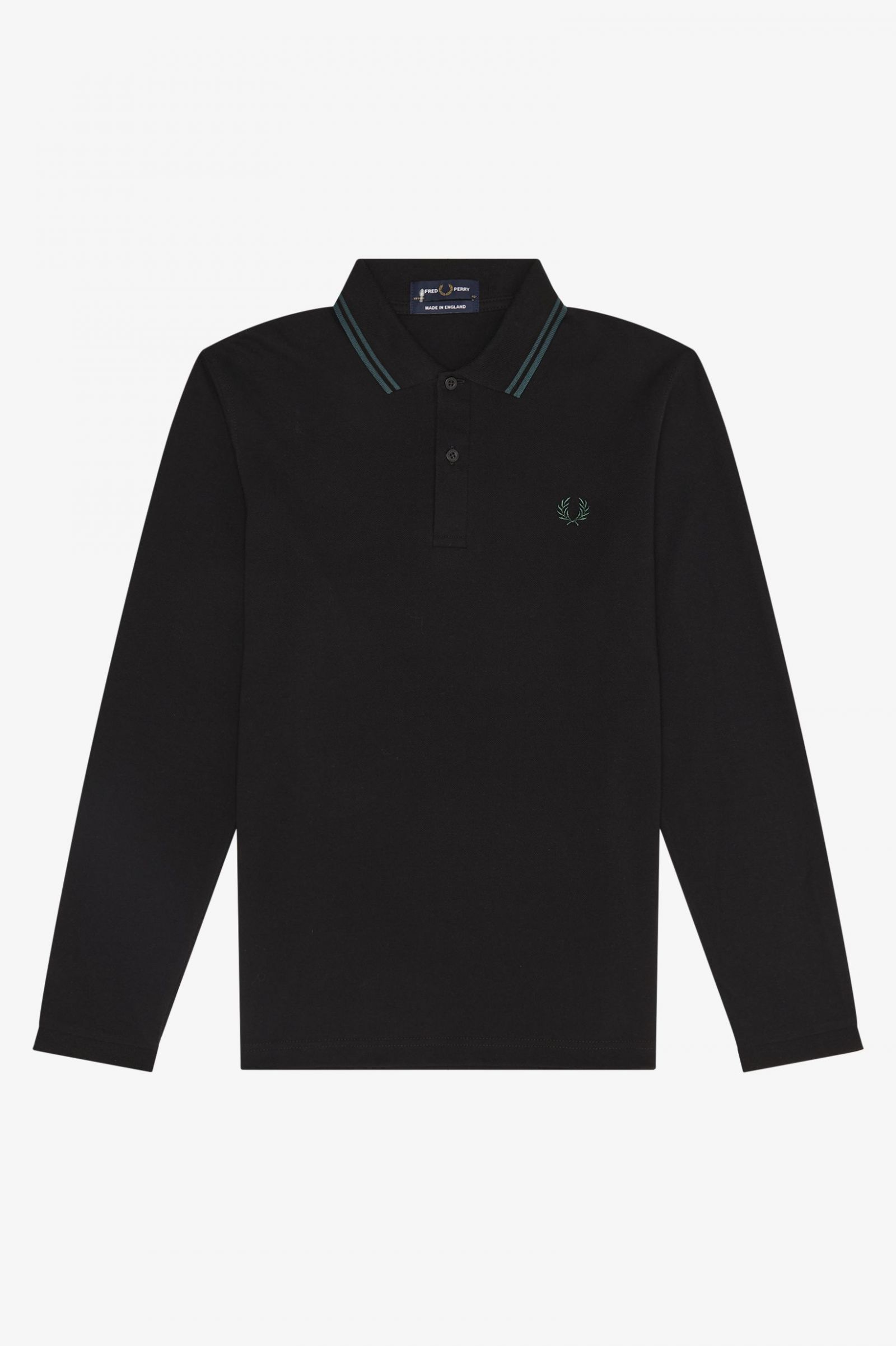 The Fred Perry ShirtM1212 Black / Petrol Blue / Petrol Blue 7038598
