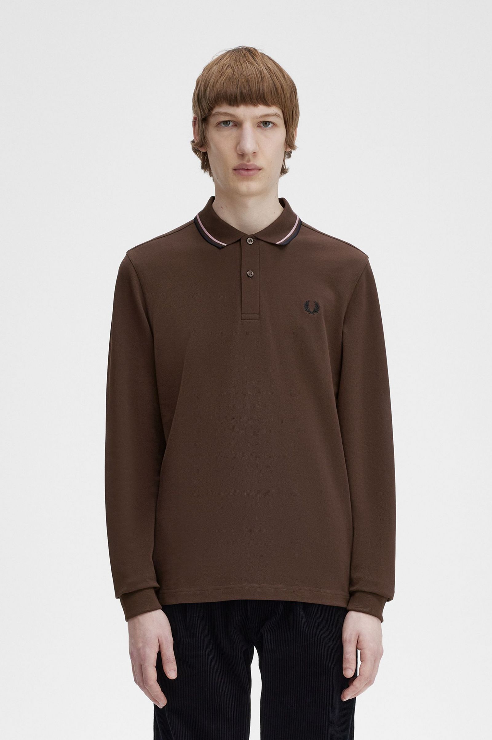 The Fred Perry ShirtM3636 Burnt Tobacco / Dark Pink / Black 7038687