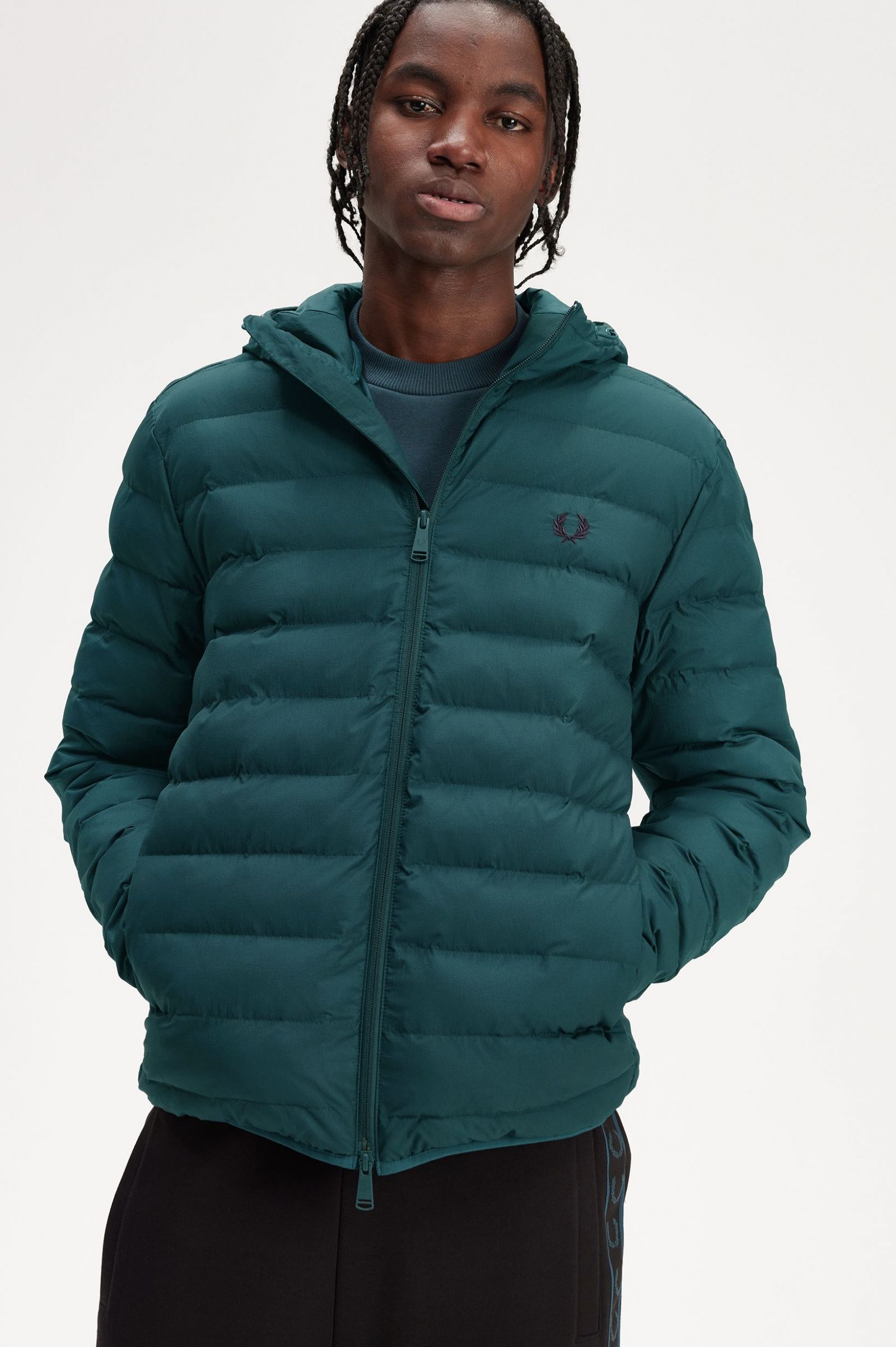 Hooded Insulated Jacket Petrol Blue 7038280