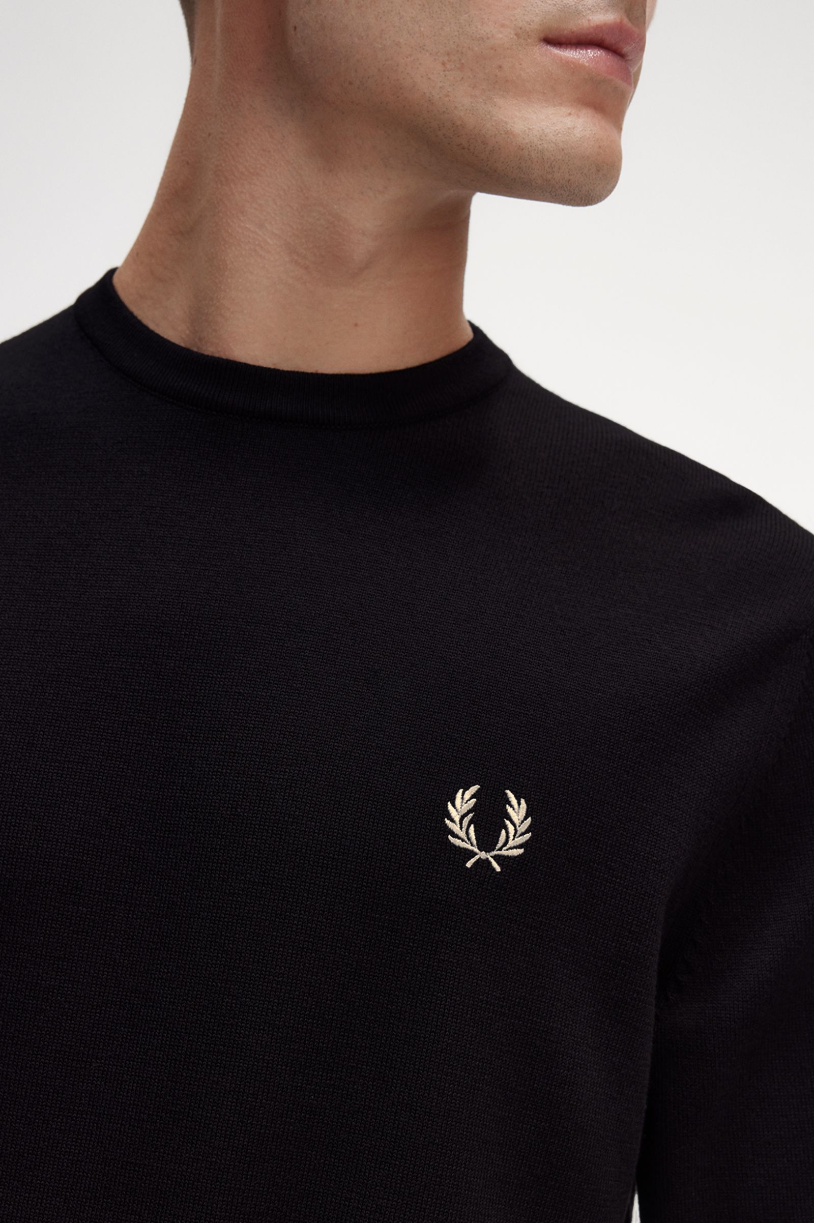 Classic Crew Neck Jumper Black 7038354