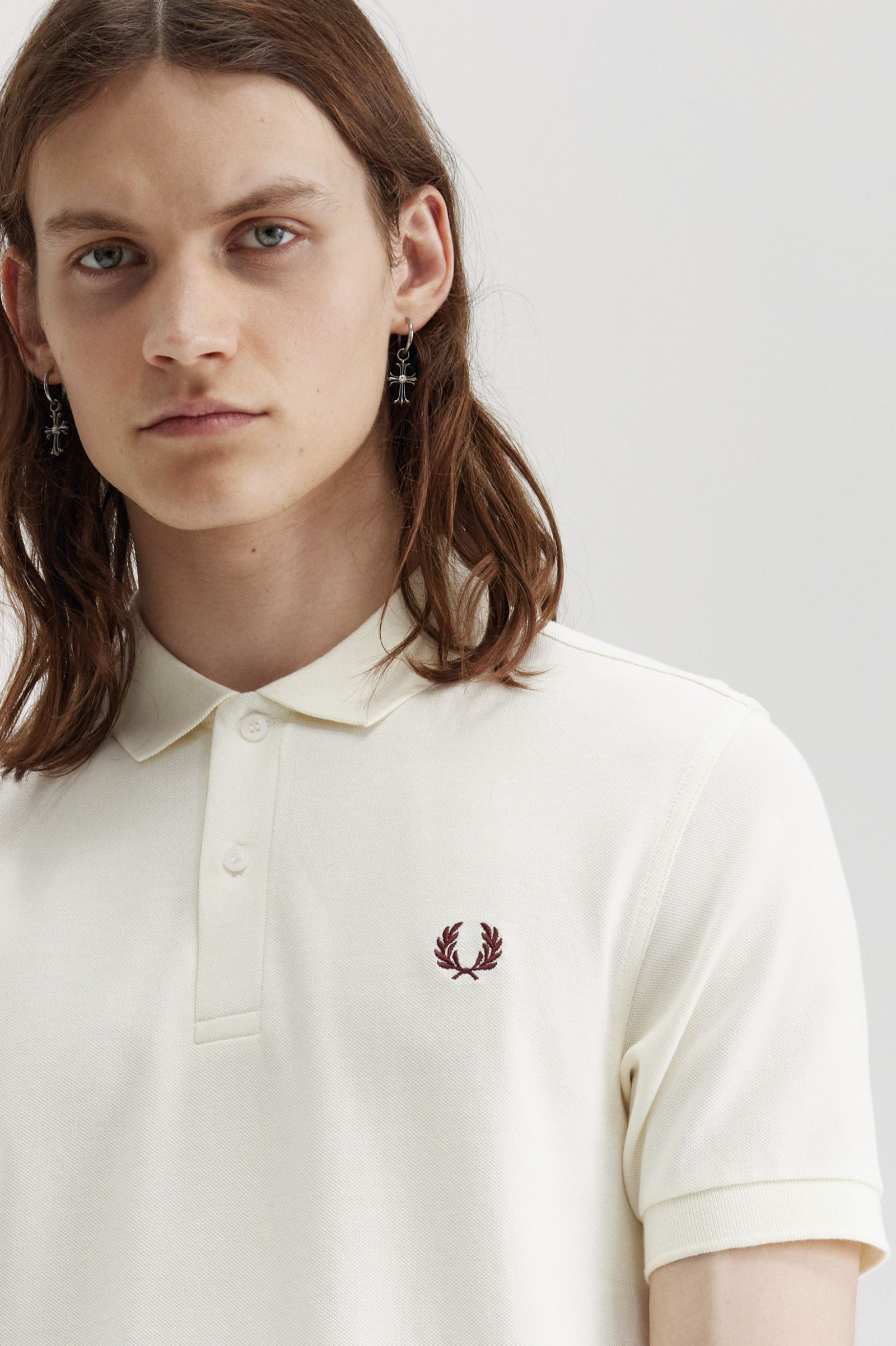 The Fred Perry ShirtM6000 Ecru / Oxblood 7039156