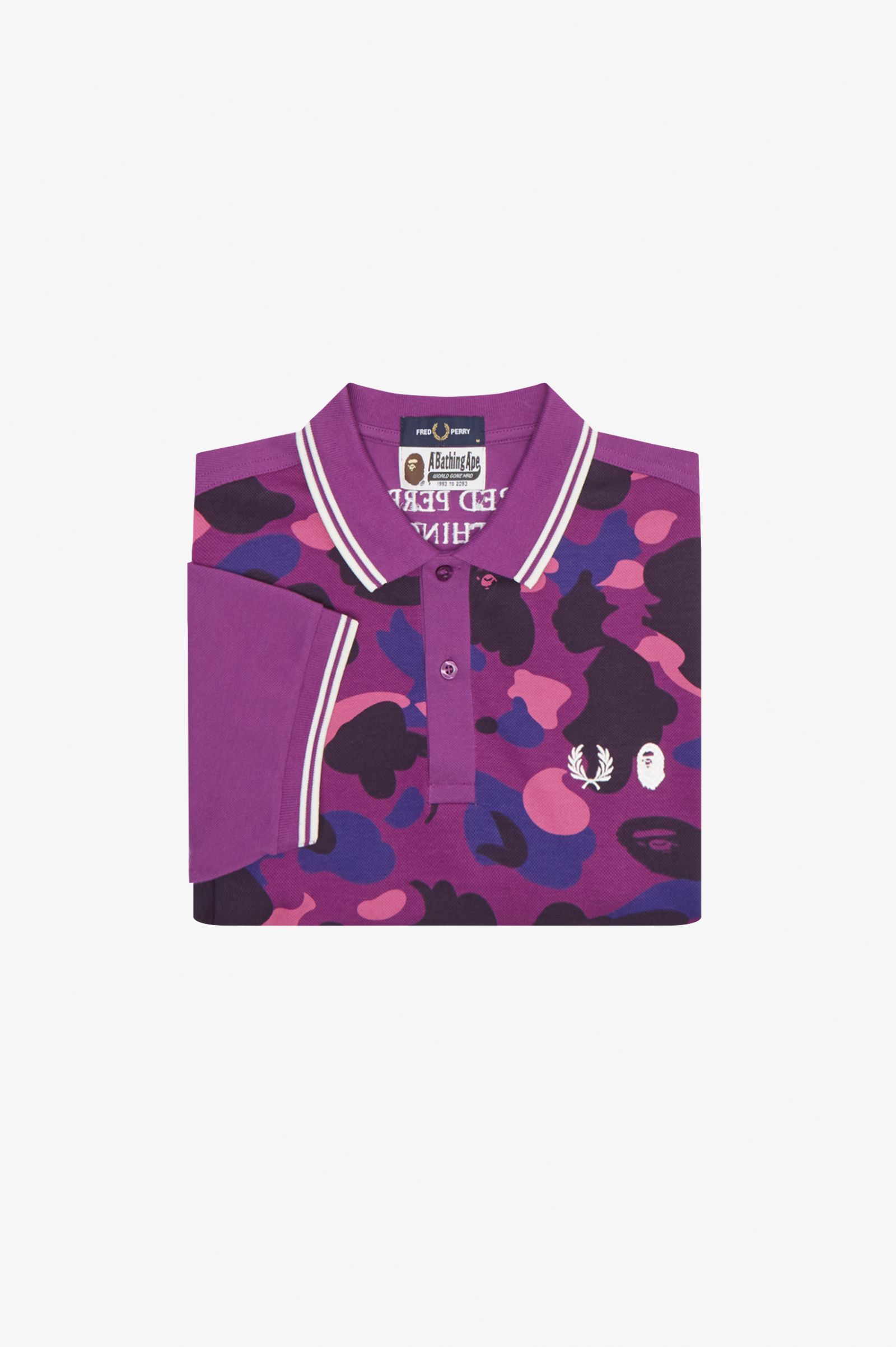 A Bathing Ape?Camouflage Fred Perry Shirt Black 7038237