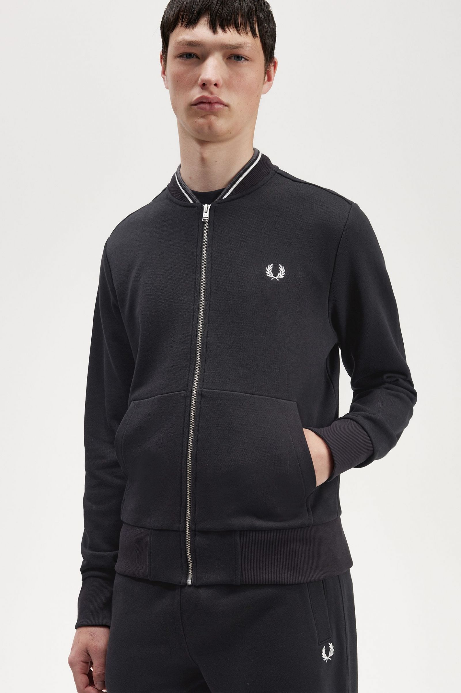 Zip Through Sweatshirt Black 7038859