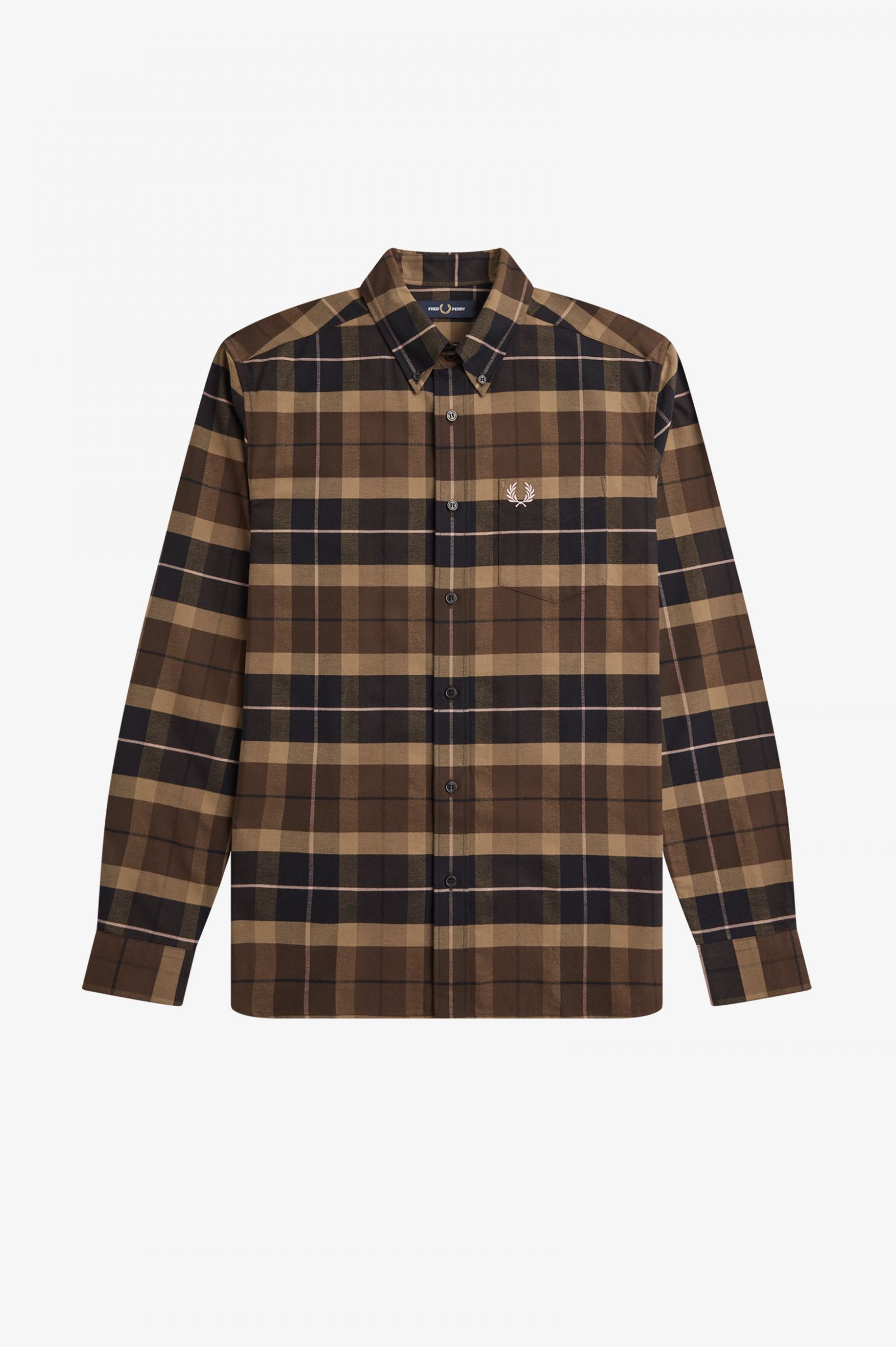 Brushed Tartan Shirt Burnt Tobacco 7038714
