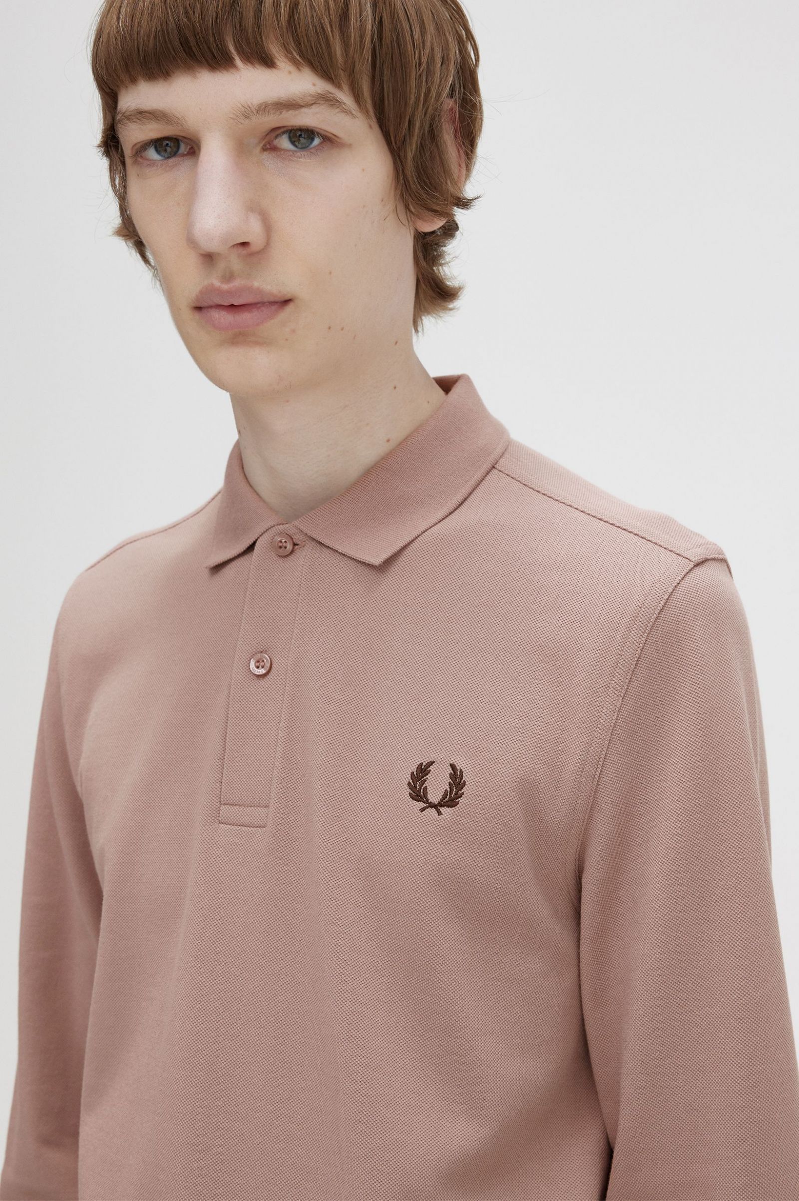 The Fred Perry ShirtM6006 Dark Pink / Burnt Tobacco 7038608