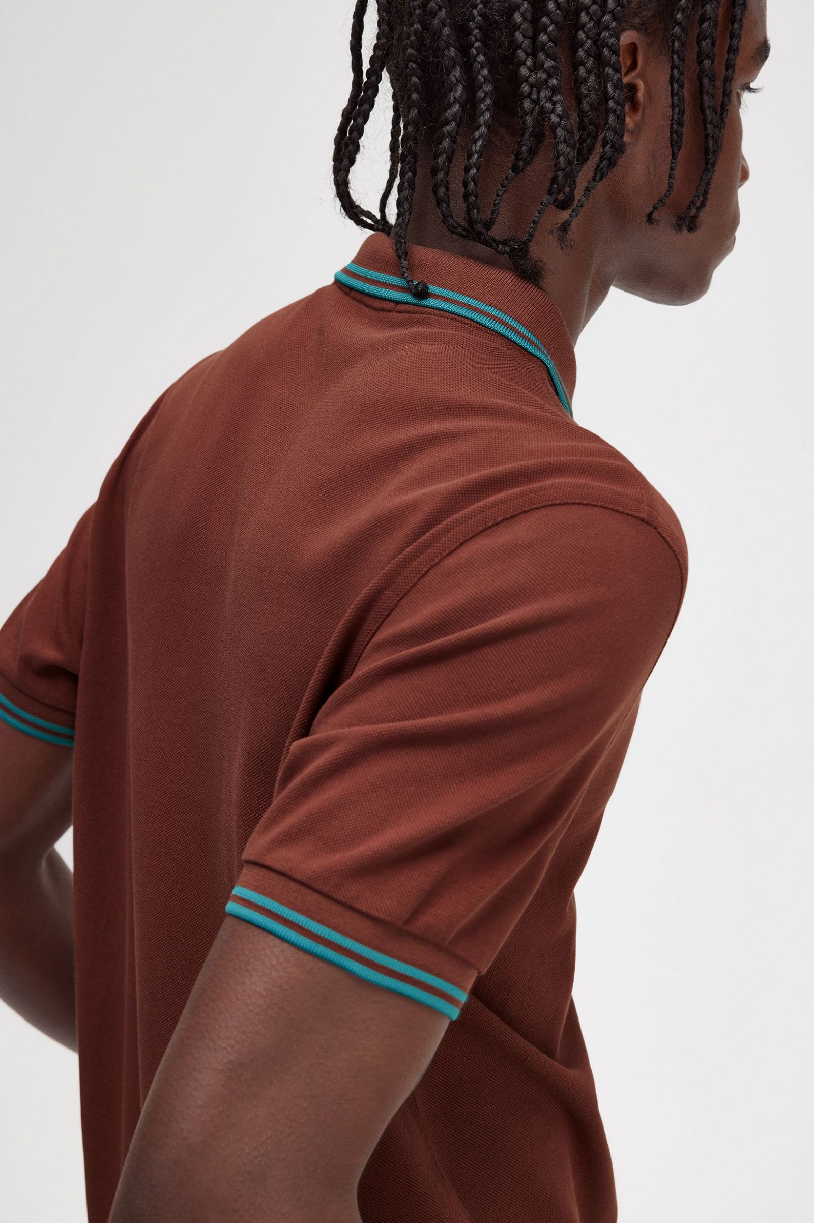 The Fred Perry ShirtM3600 Whisky Brown / Deep Mint / Deep Mint 7038527