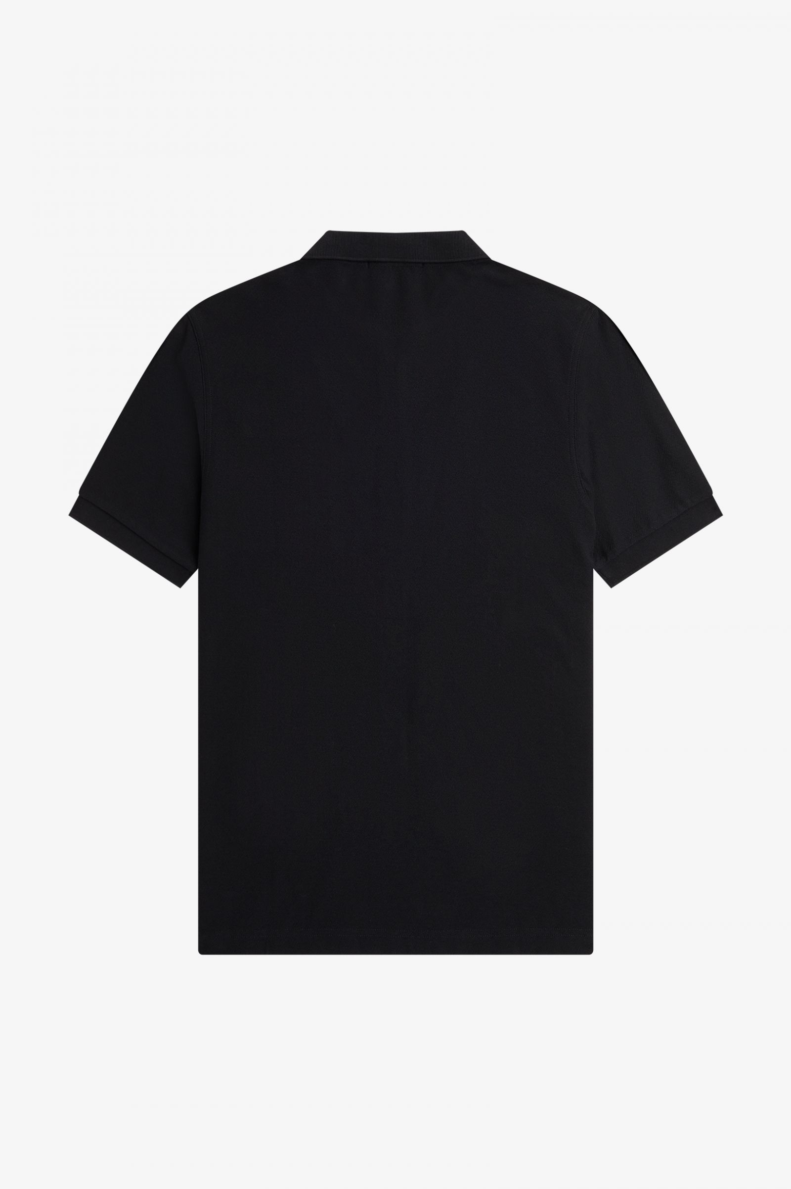 Textured Zip Neck Polo Shirt Black 7038655