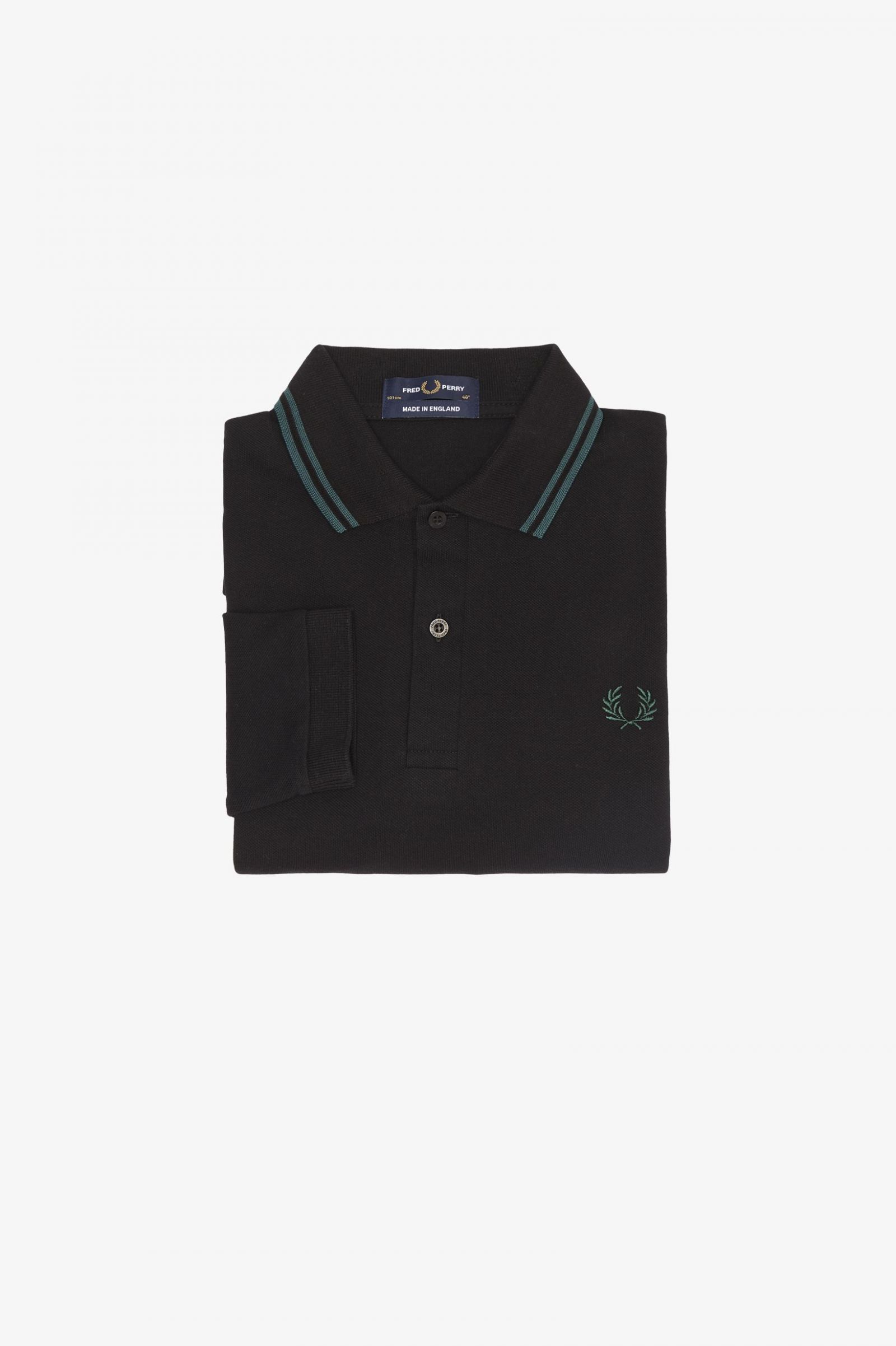 The Fred Perry ShirtM1212 Black / Petrol Blue / Petrol Blue 7038598
