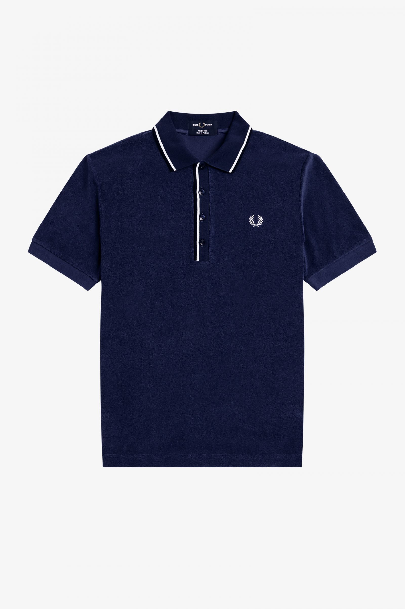 ReissuesTowelling Twin Tipped Polo Shirt Navy 7037880
