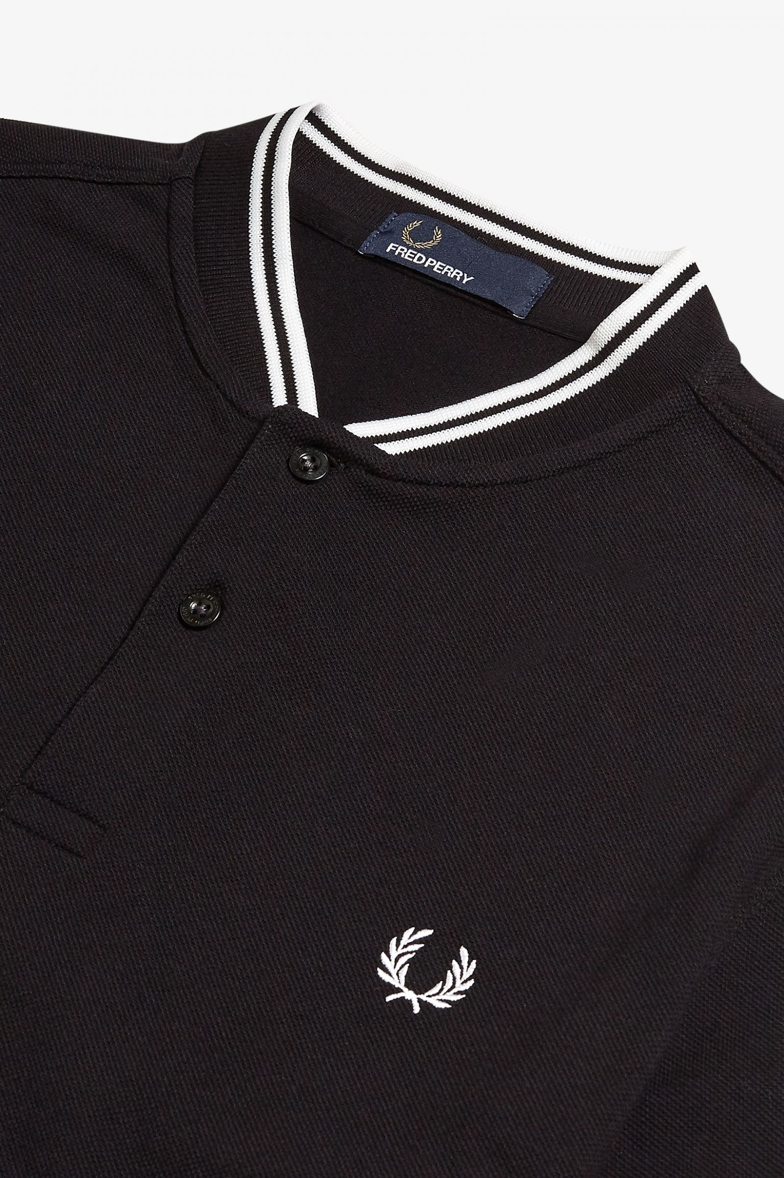 Bomber Collar Polo Shirt Black 7038571