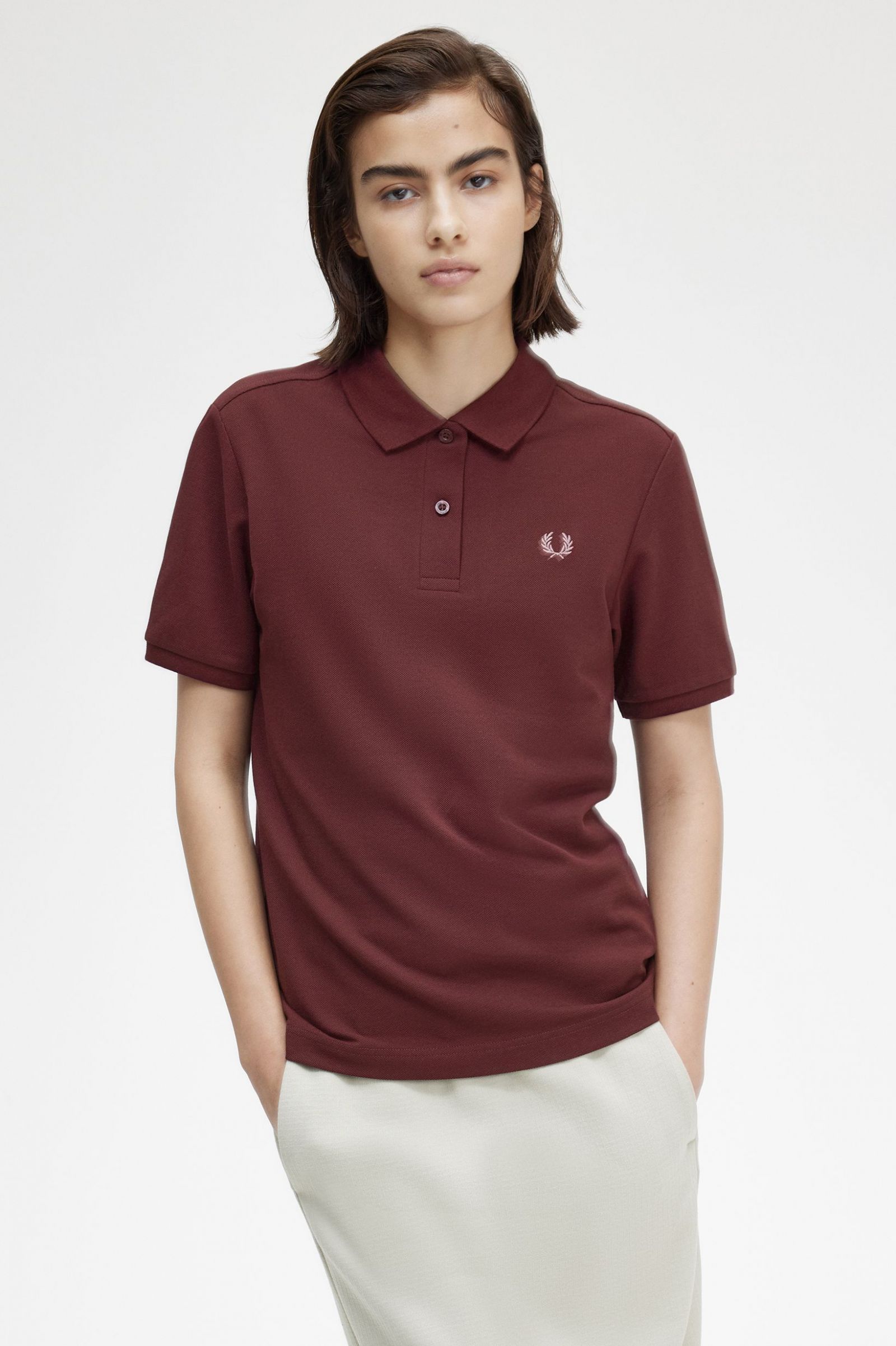 The Fred Perry ShirtG6000 Oxblood / Dusty Rose Pink 7039421
