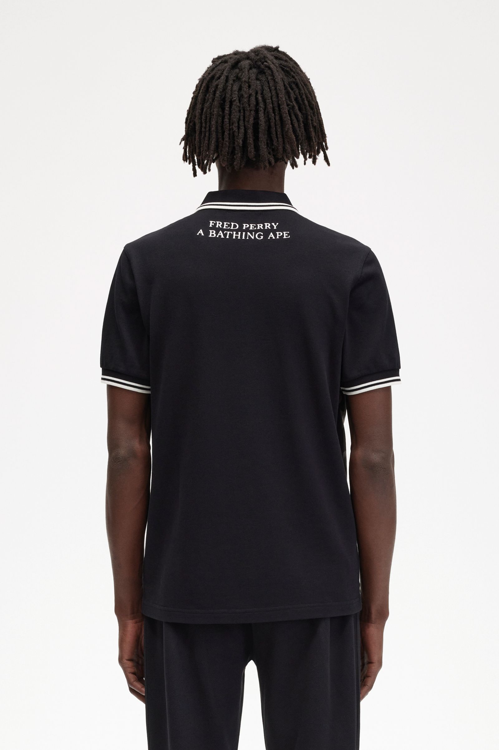 A Bathing Ape?Camouflage Fred Perry Shirt Black 7038240