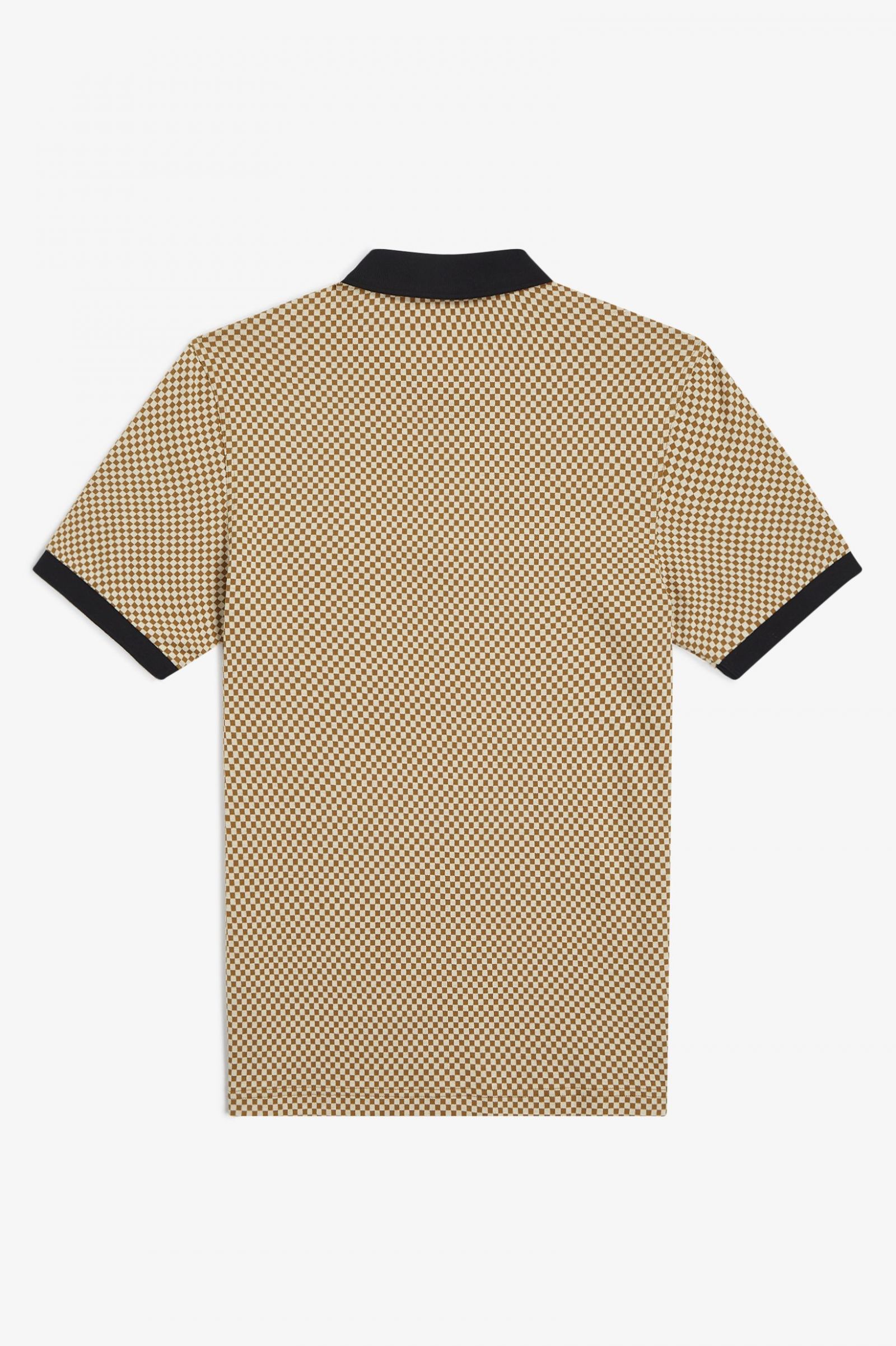 Micro Chequerboard Polo Shirt Field Green 7038038