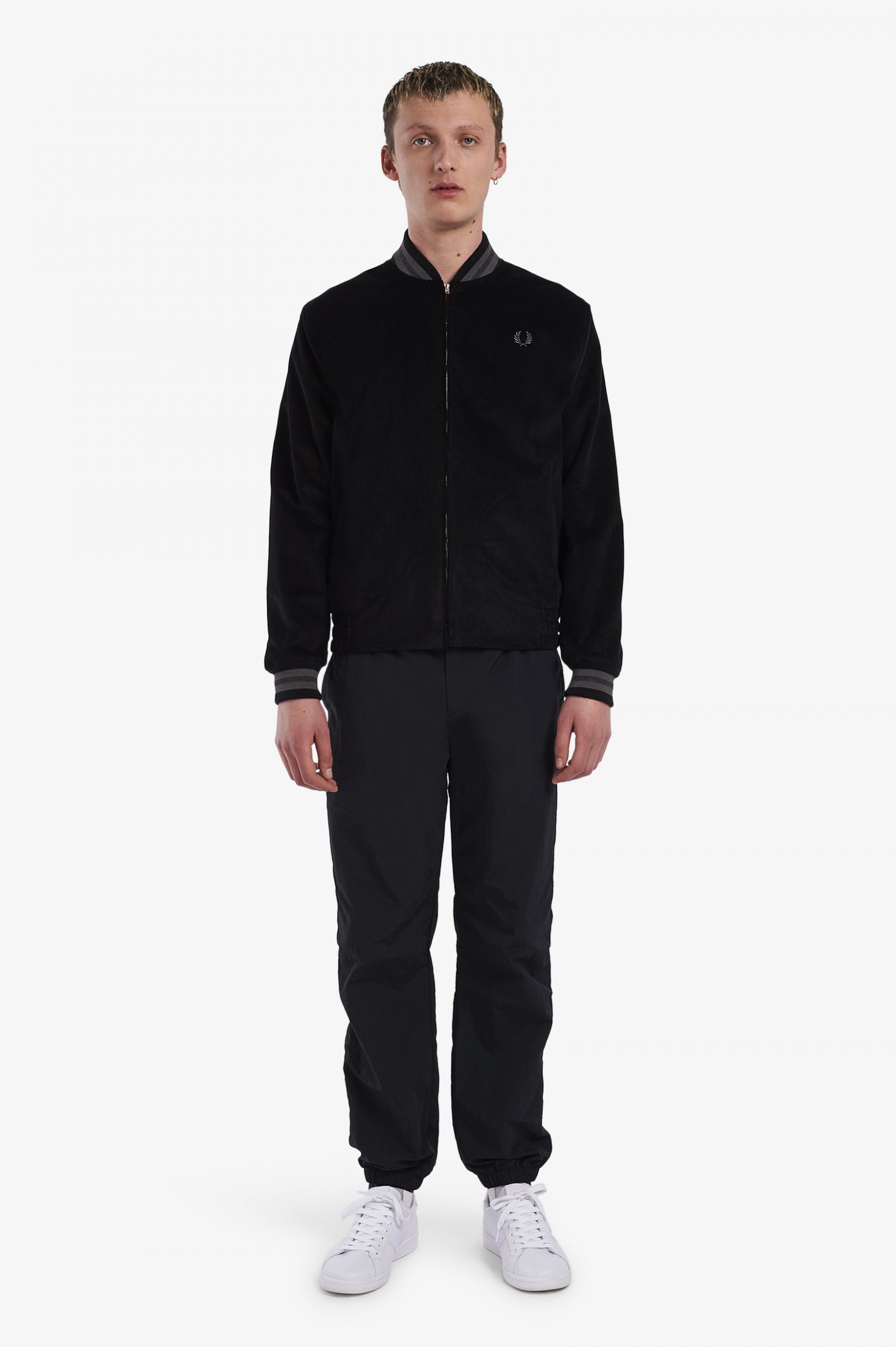 Made In EnglandNeedlecord Tennis Bomber Black 7037876