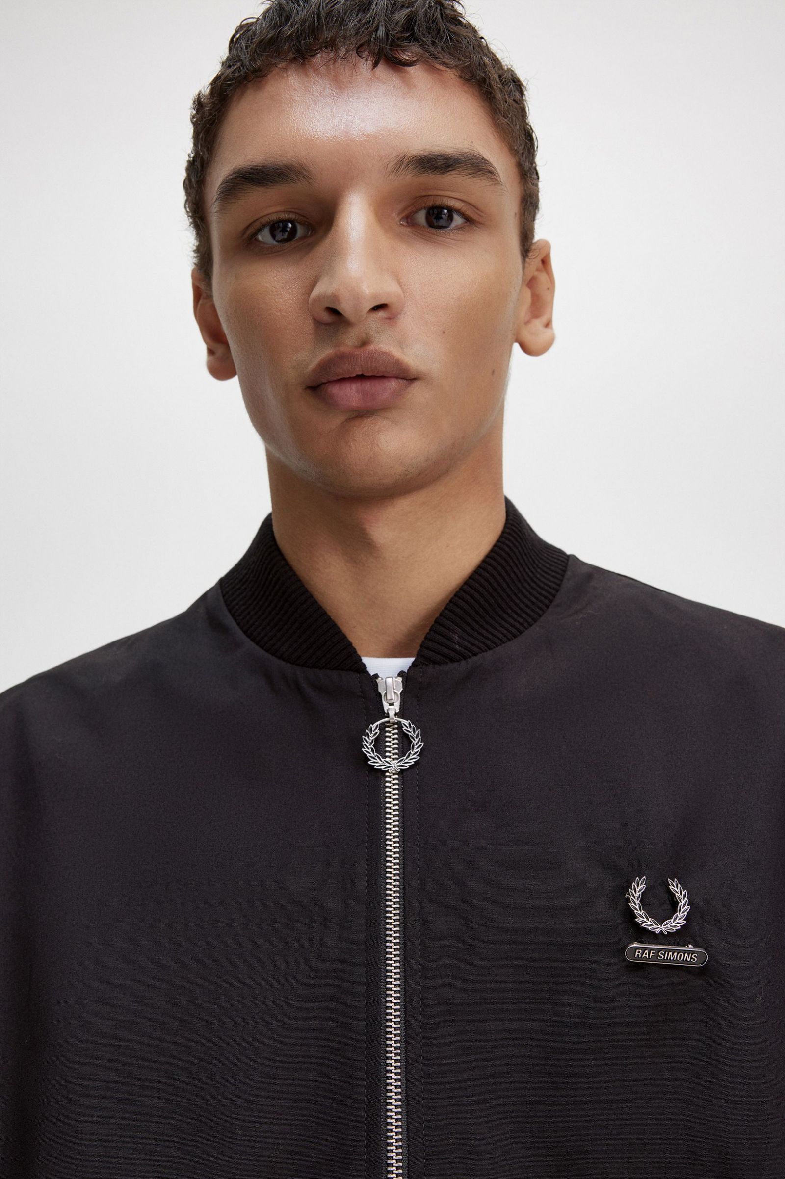 Raf SimonsPrinted Bomber Jacket Black 7038295