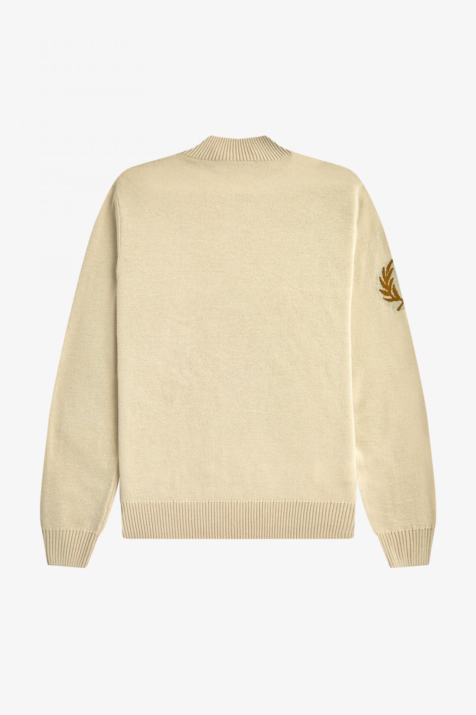 Laurel Wreath Mock Neck Jumper Oatmeal 7038357
