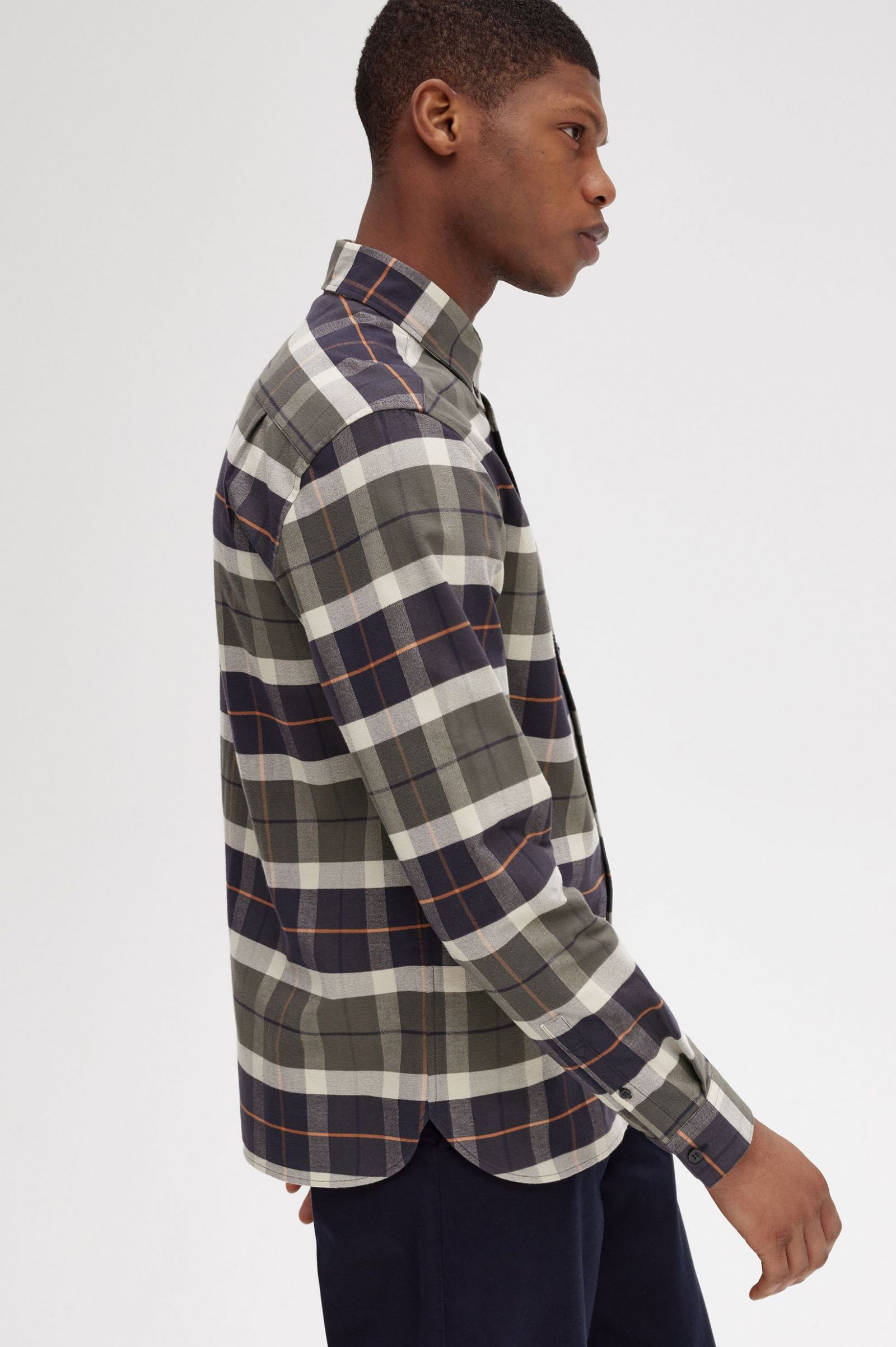 Brushed Tartan Shirt Field Green 7038681