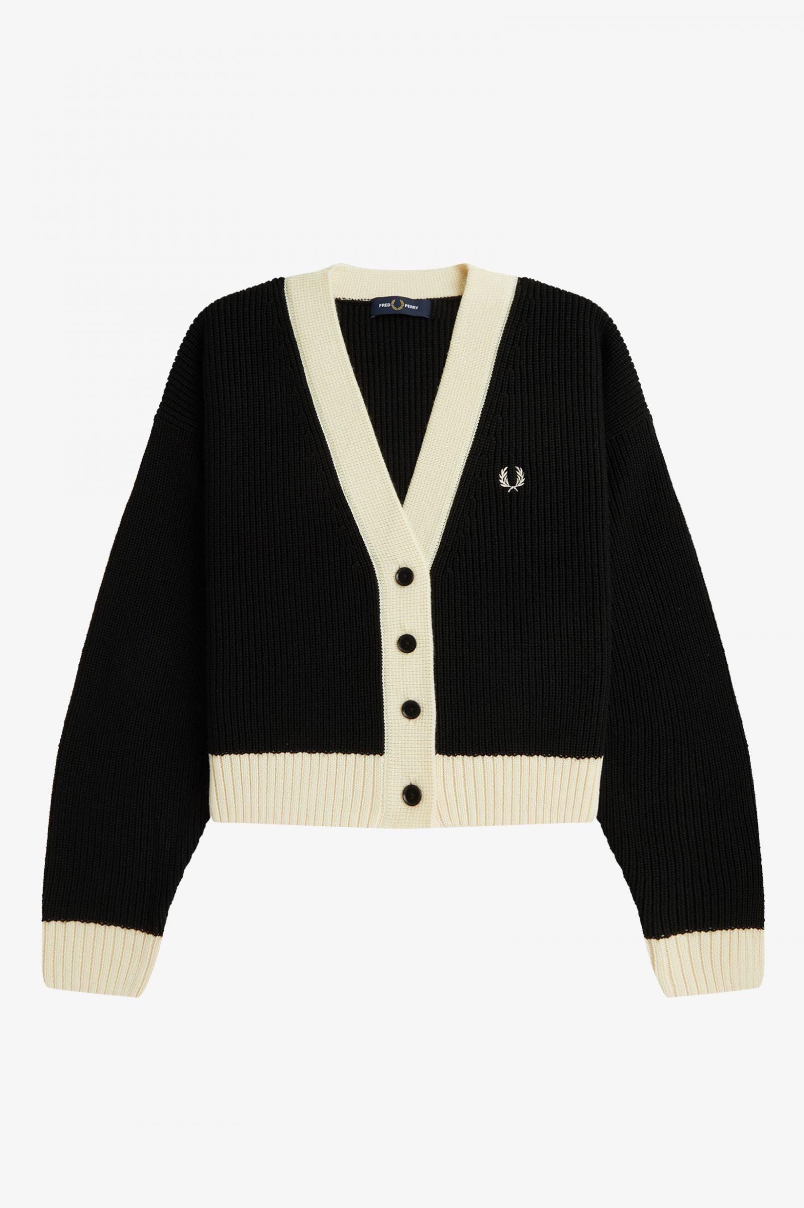 Button-Through Cardigan Black 7039372