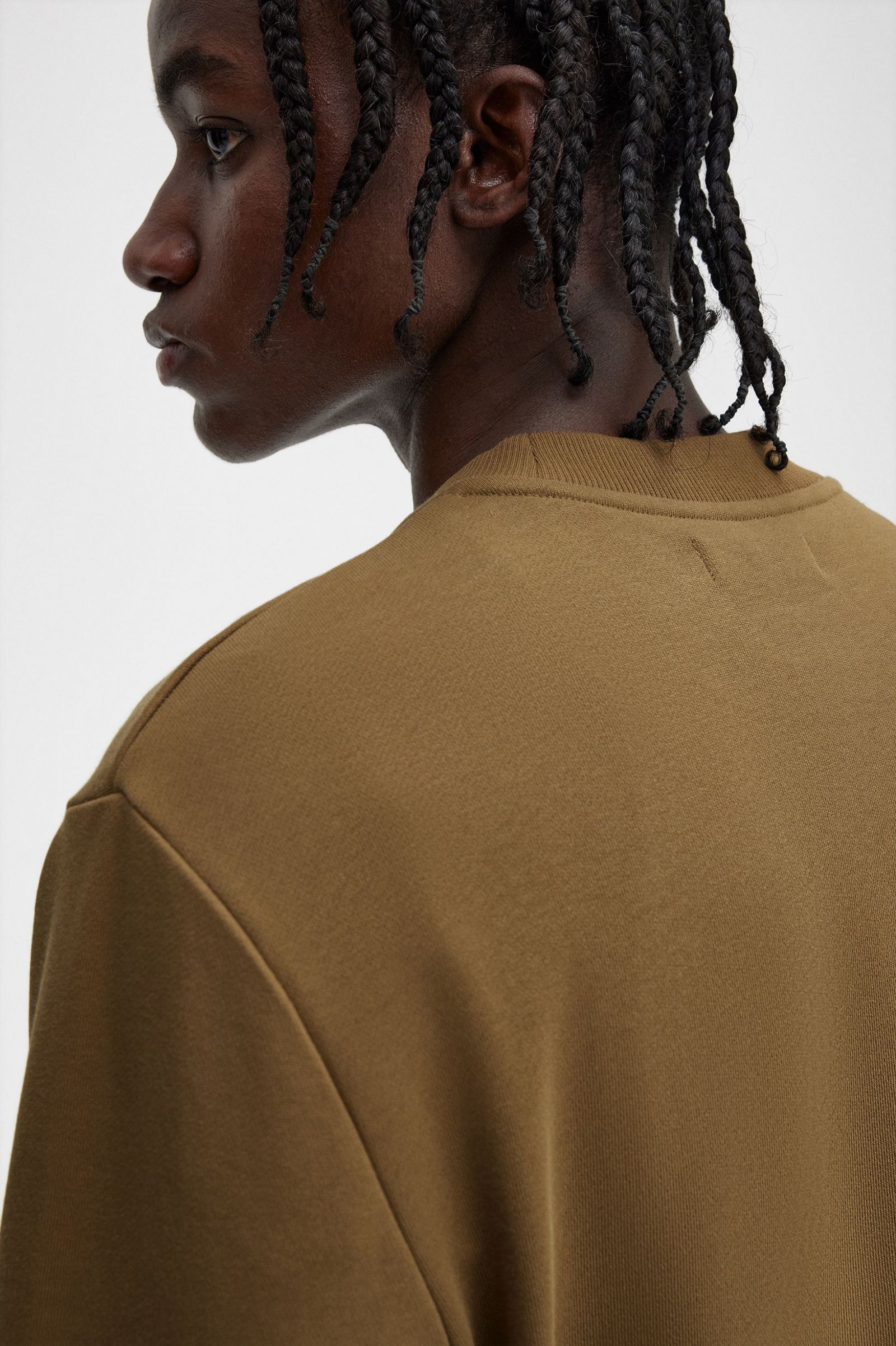 Crew Neck Sweatshirt Shaded Stone / Burnt Tobacco 7038380