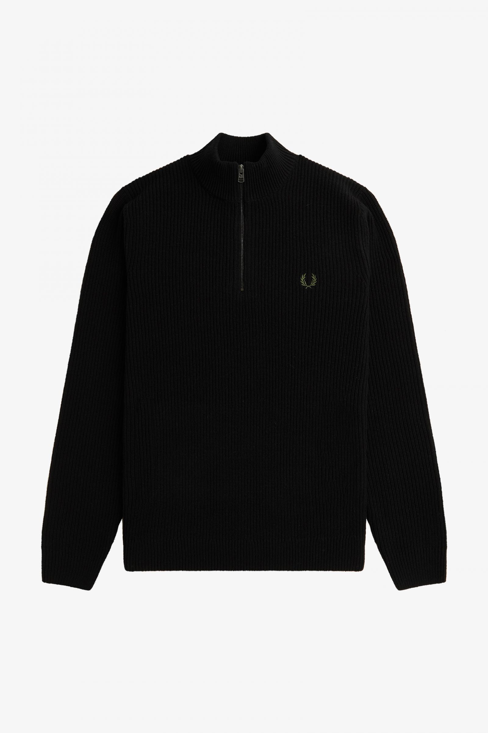 Textured Half Zip Jumper Black 7038319