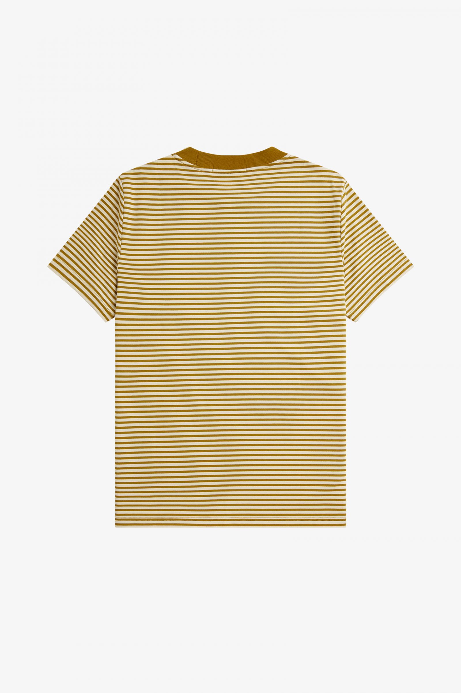 Fine Stripe Heavyweight T-Shirt Oatmeal / Dark Caramel 7038911