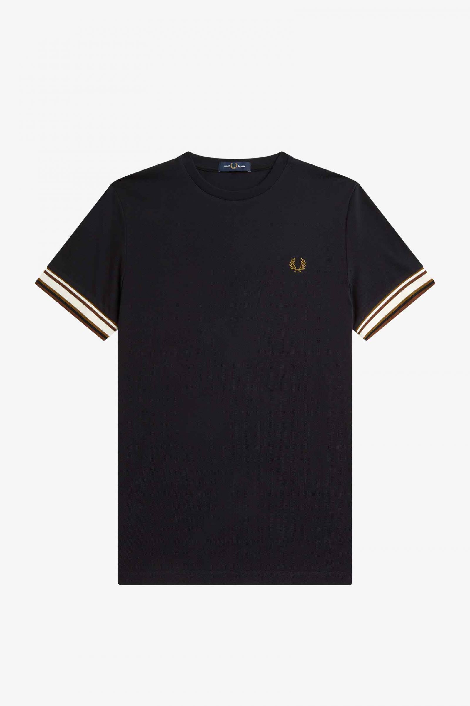 Bold Tipped Piqué T-Shirt Black 7038899