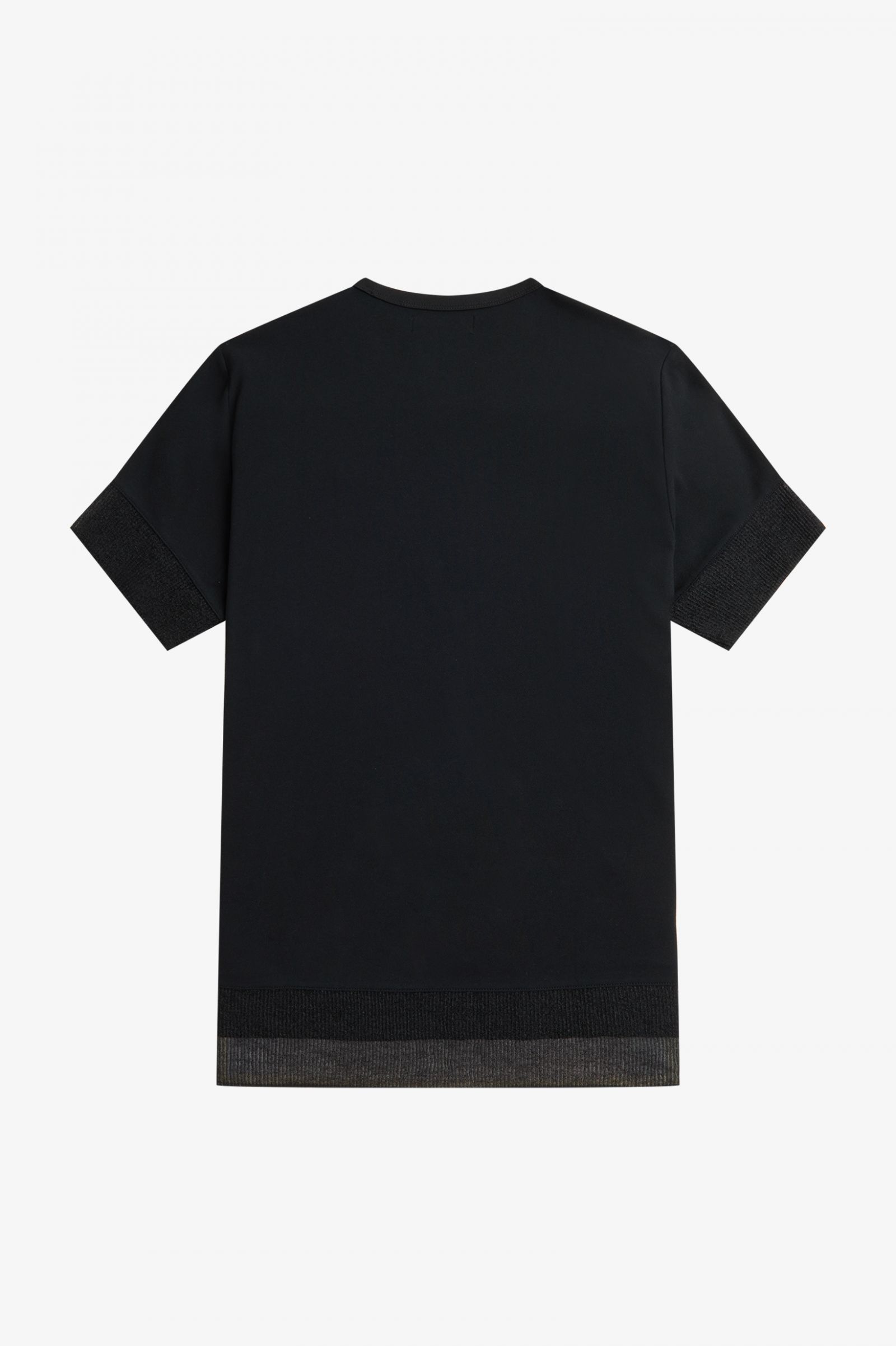 Sheer Trim Piqué T-Shirt Black 7039438