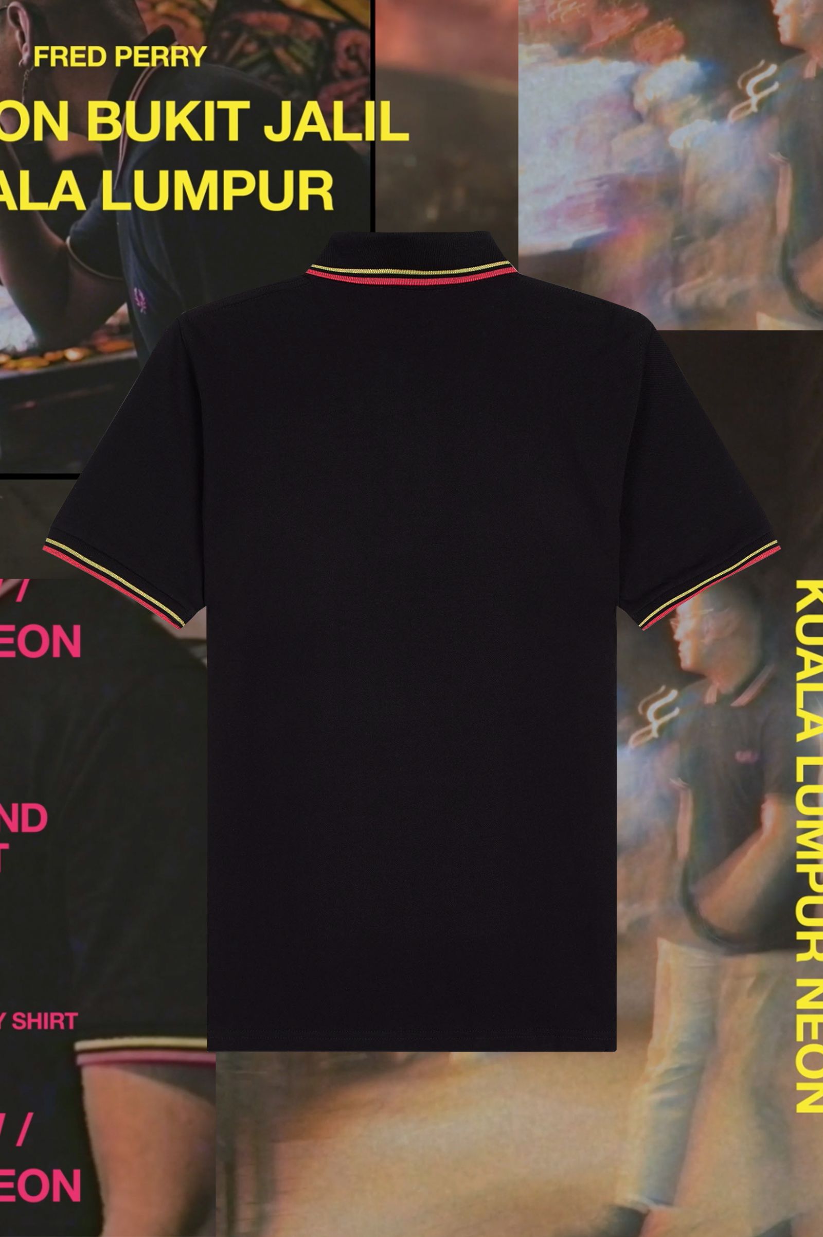 The Fred Perry ShirtM12 Black / Bright Yellow / Kuala Lumpur Neon 7039090